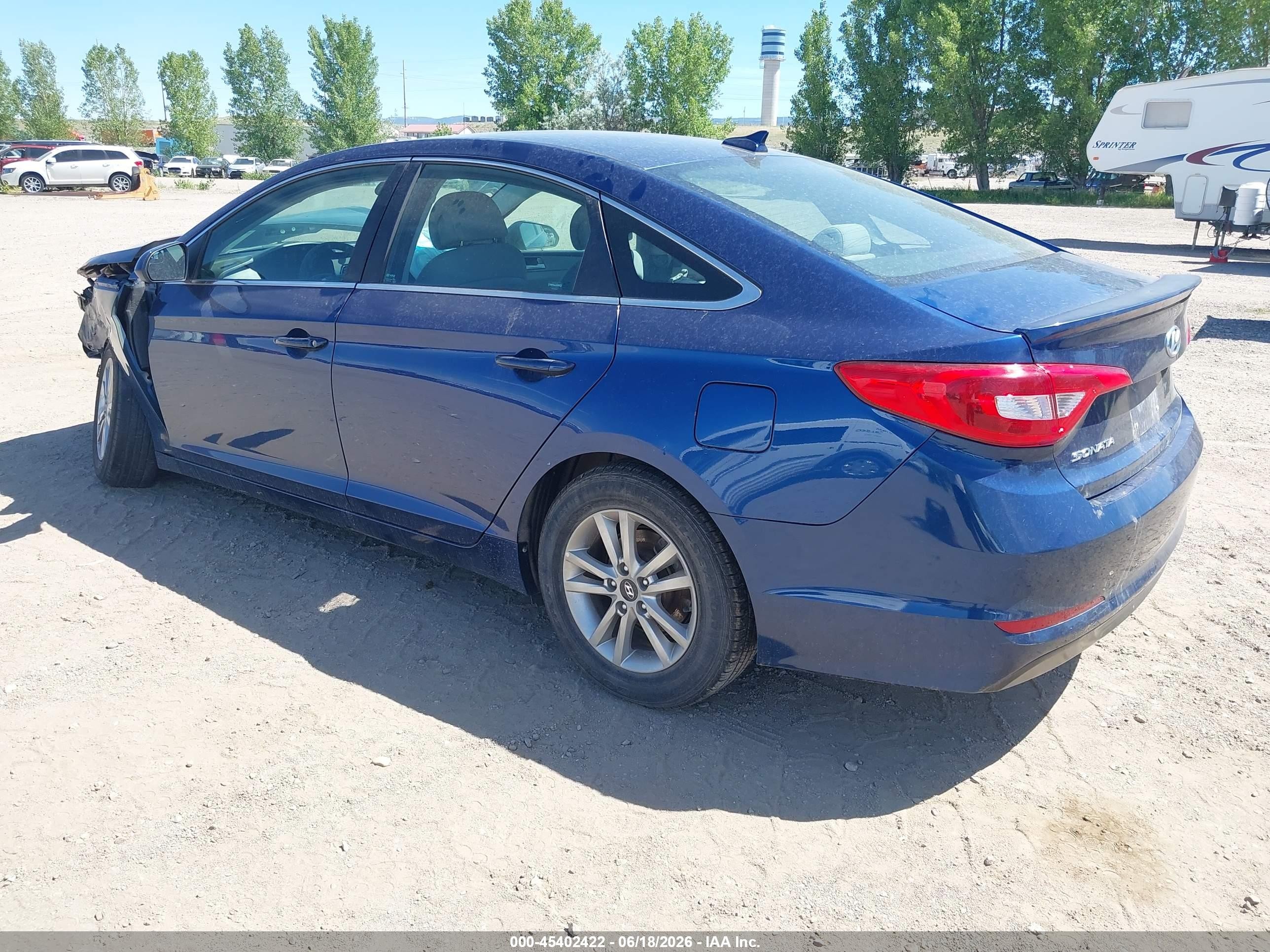 2015 Hyundai Sonata Se Blue vin: 5NPE24AF4FH063365