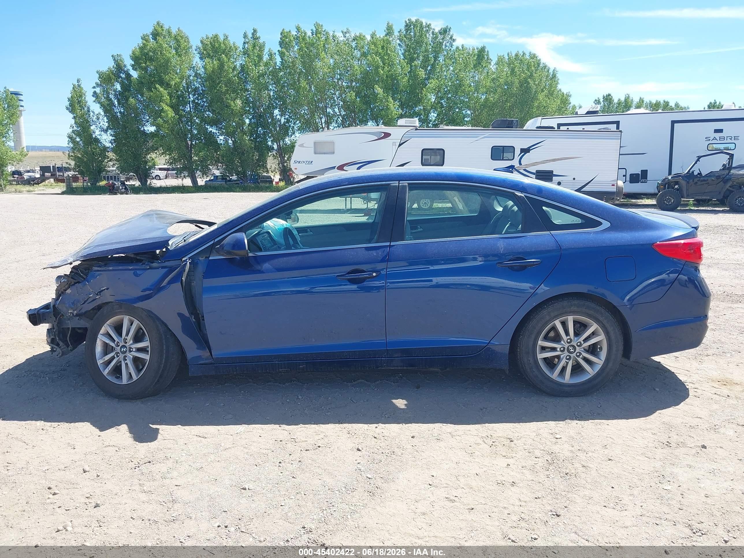 2015 Hyundai Sonata Se Blue vin: 5NPE24AF4FH063365