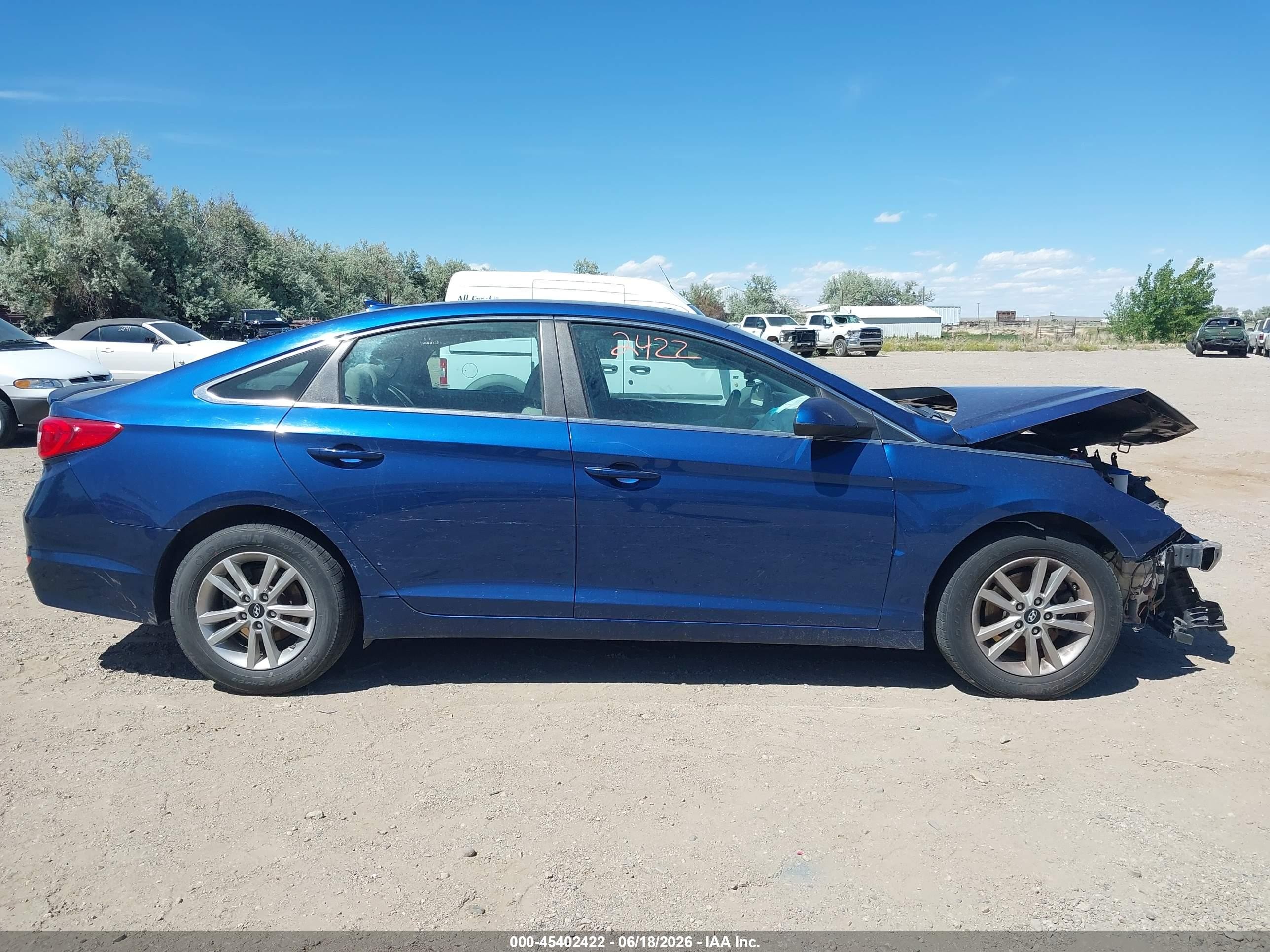 2015 Hyundai Sonata Se Blue vin: 5NPE24AF4FH063365