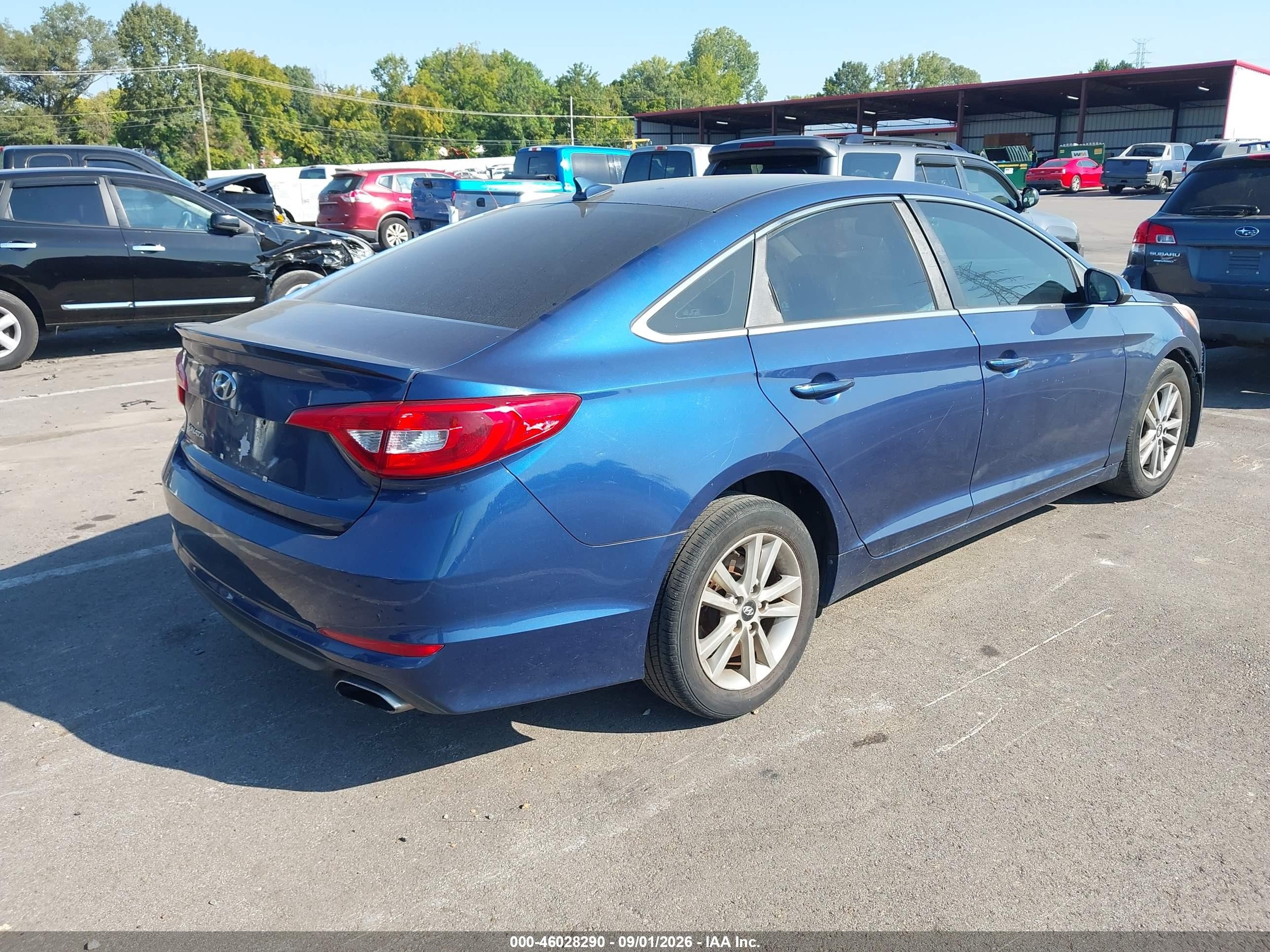 2015 Hyundai Sonata Se Blue vin: 5NPE24AF4FH072986