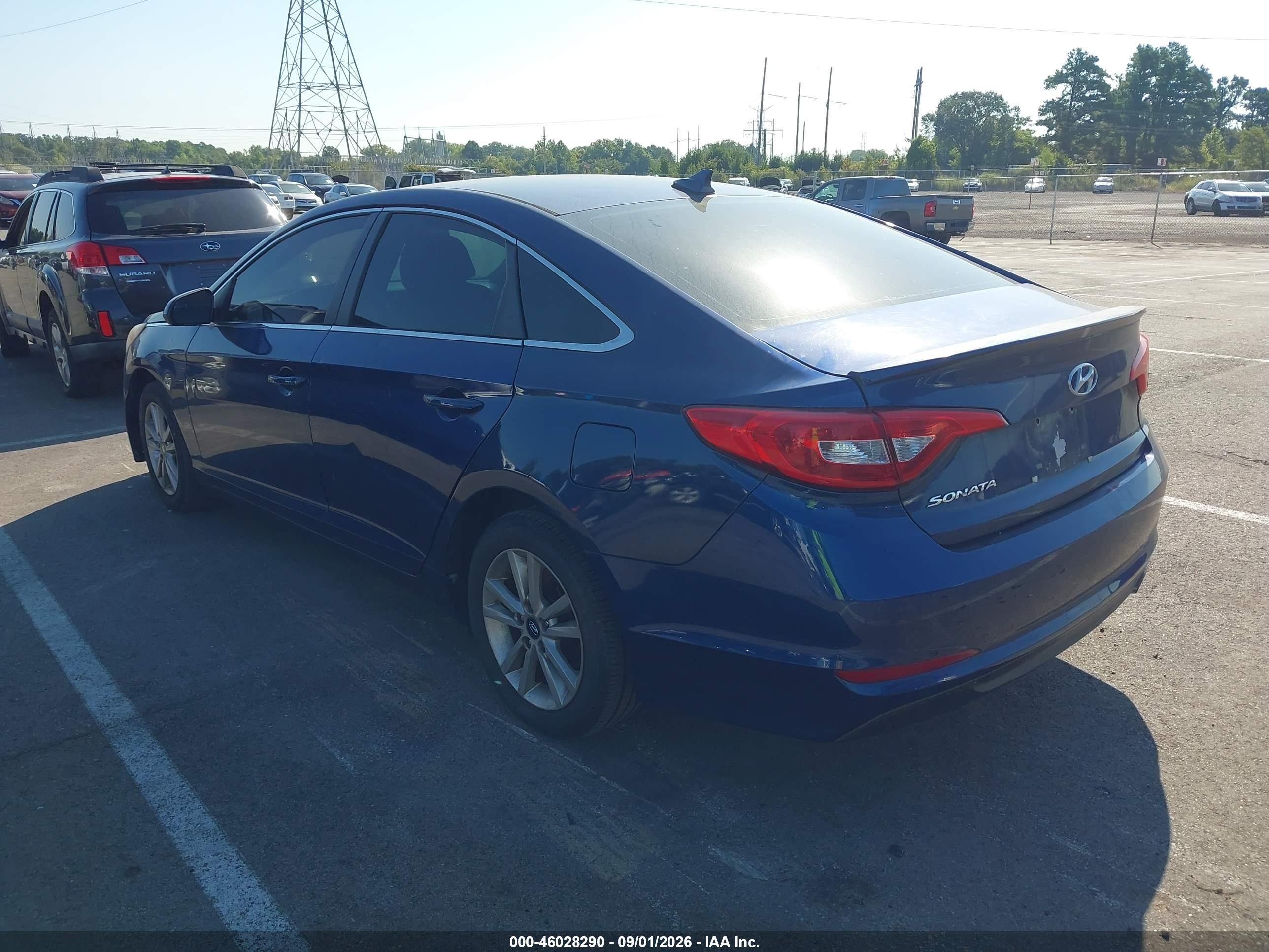 2015 Hyundai Sonata Se Blue vin: 5NPE24AF4FH072986