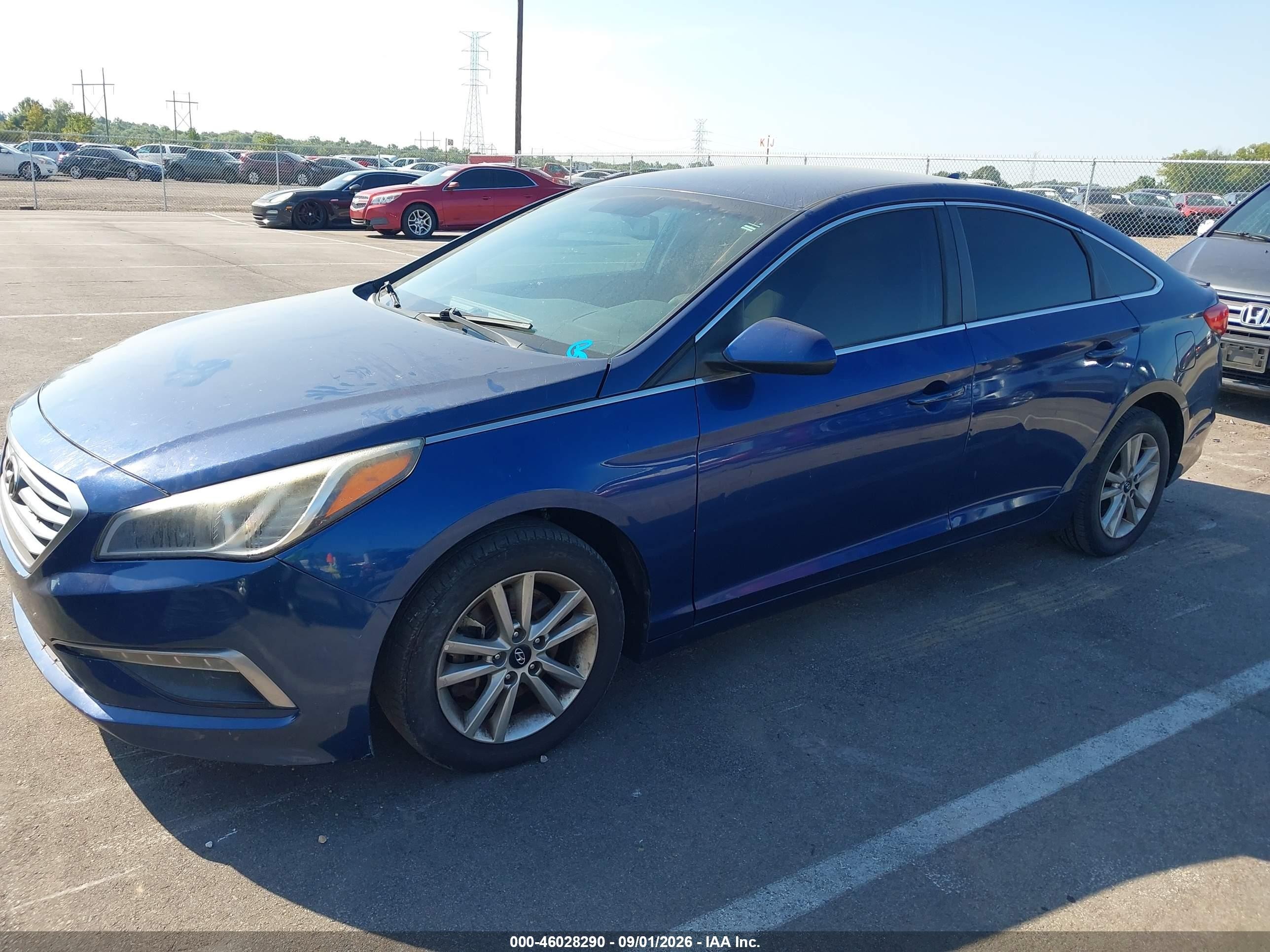 2015 Hyundai Sonata Se Blue vin: 5NPE24AF4FH072986