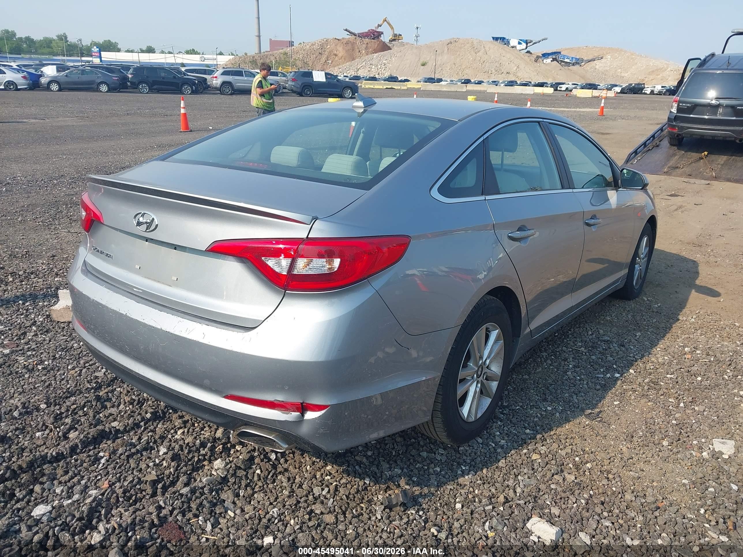 2015 Hyundai Sonata Se Silver vin: 5NPE24AF4FH087469