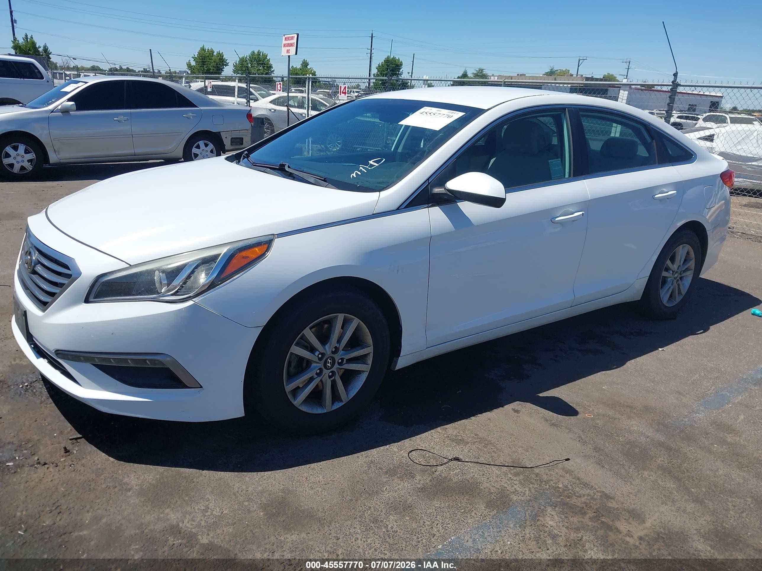 2015 Hyundai Sonata Se White vin: 5NPE24AF4FH119207