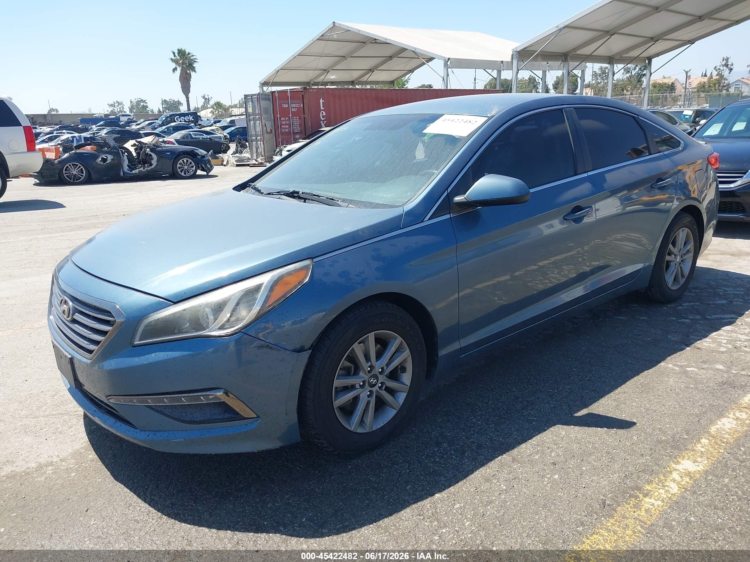 2015 Hyundai Sonata Se Blue vin: 5NPE24AF4FH119577