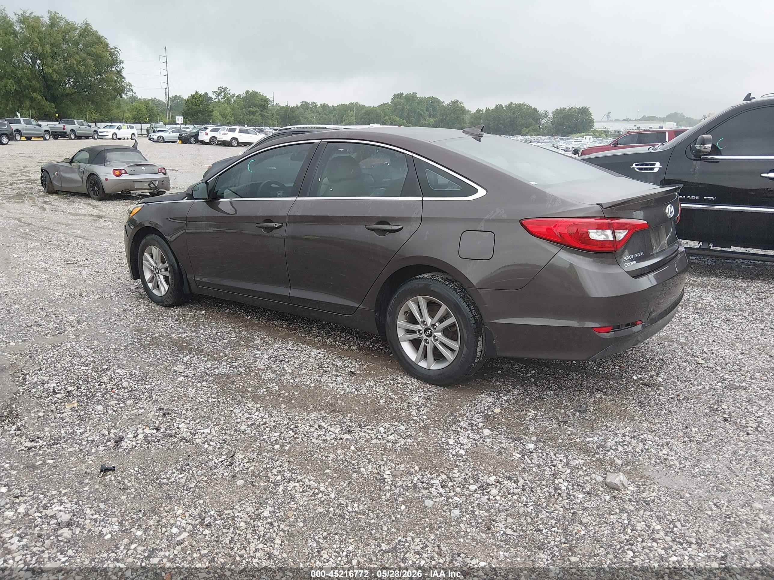 2015 Hyundai Sonata Se Серый vin: 5NPE24AF4FH141403