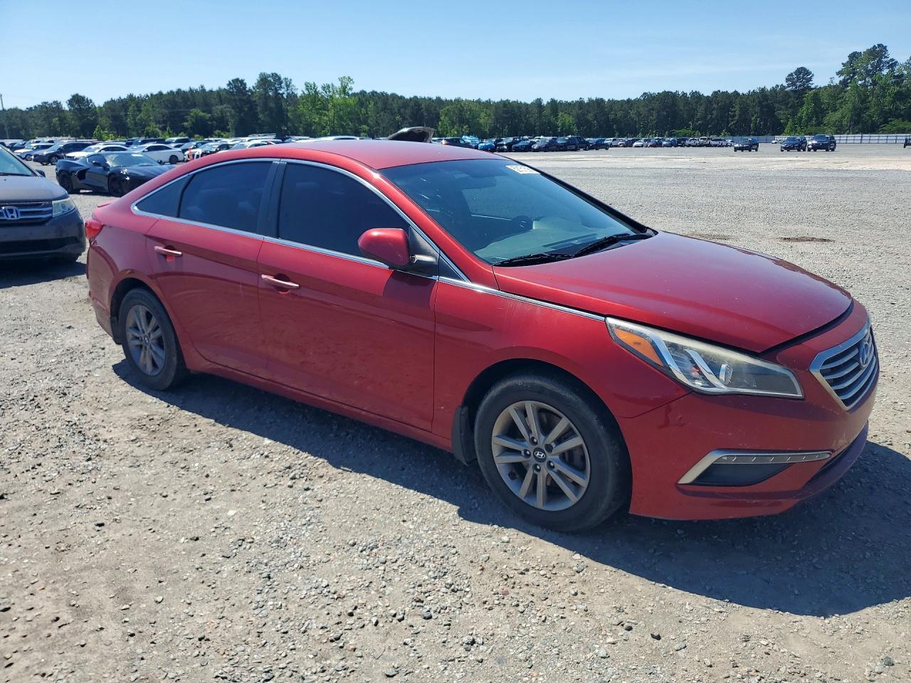 2015 Hyundai Sonata Se Burgundy vin: 5NPE24AF4FH143085