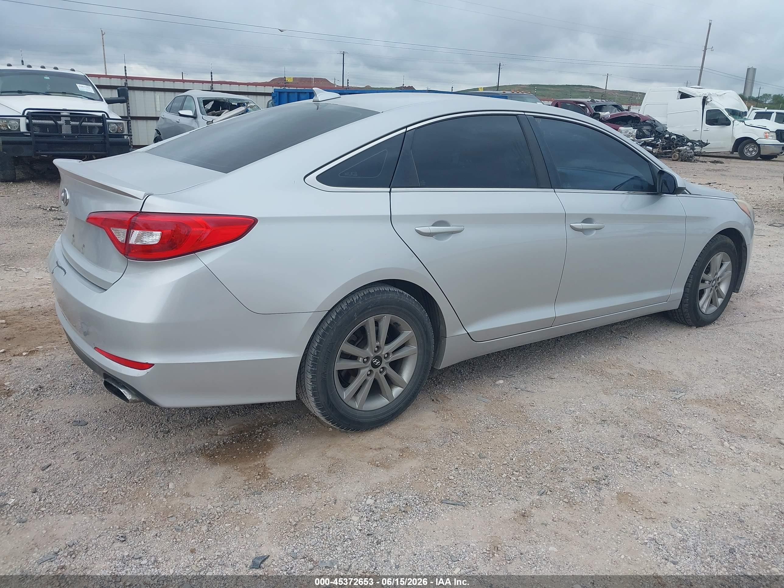 2015 Hyundai Sonata Se Silver vin: 5NPE24AF4FH151039