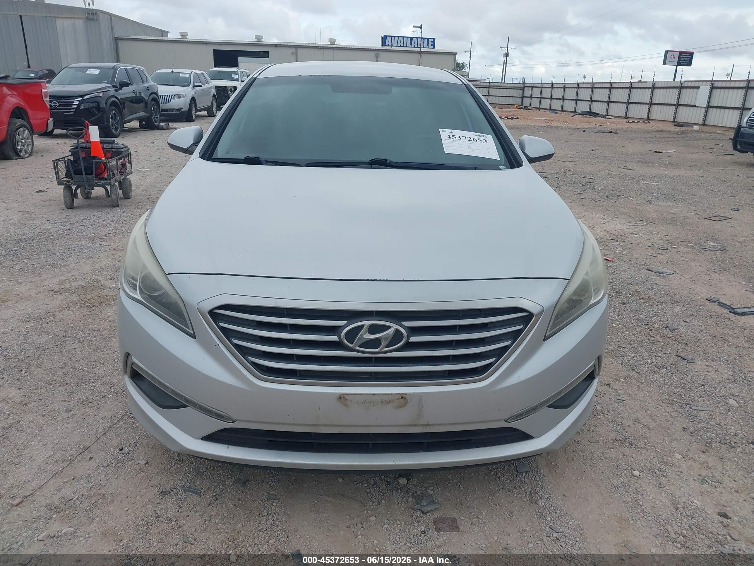 2015 Hyundai Sonata Se Silver vin: 5NPE24AF4FH151039