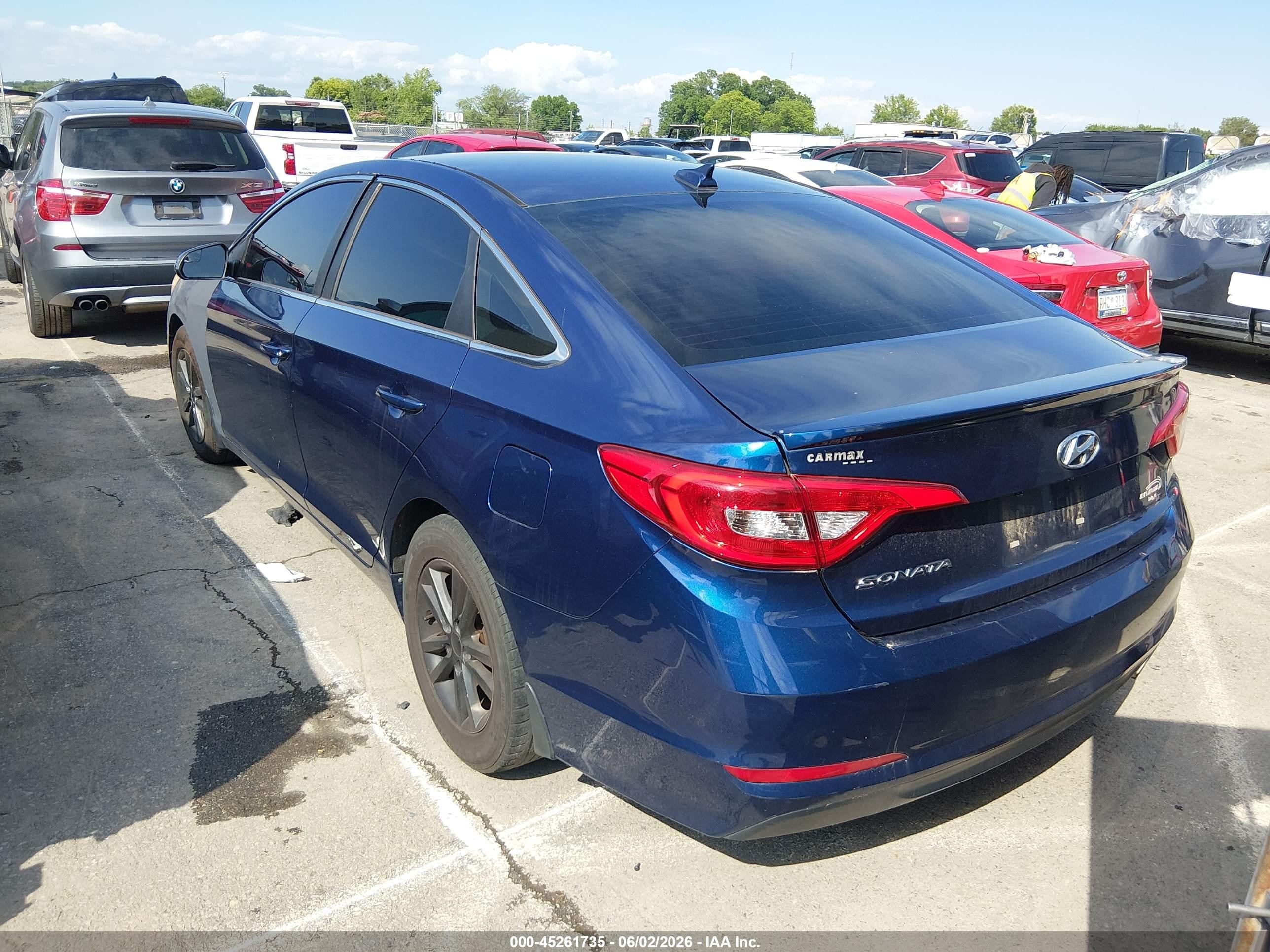 2015 Hyundai Sonata Se Blue vin: 5NPE24AF4FH179052