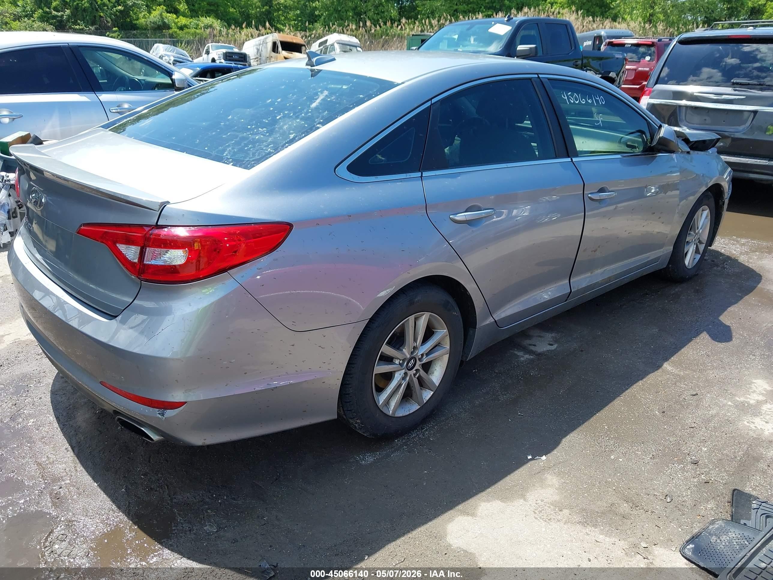 2015 Hyundai Sonata Se Gray vin: 5NPE24AF4FH182985