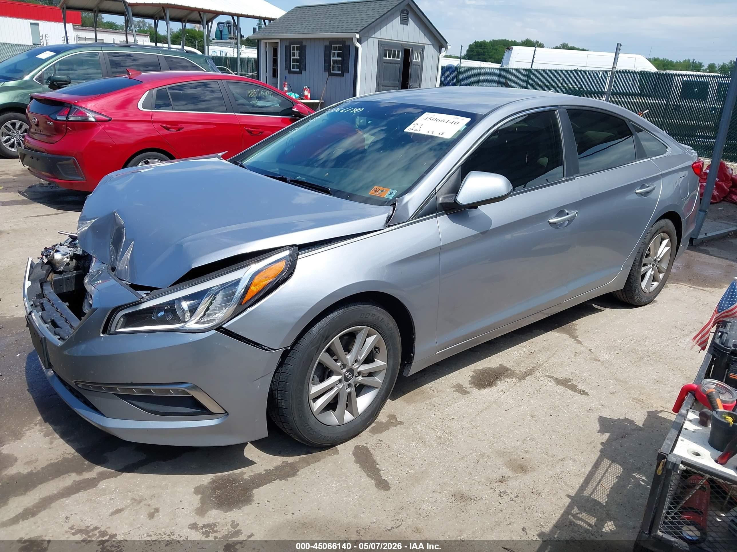 2015 Hyundai Sonata Se Gray vin: 5NPE24AF4FH182985