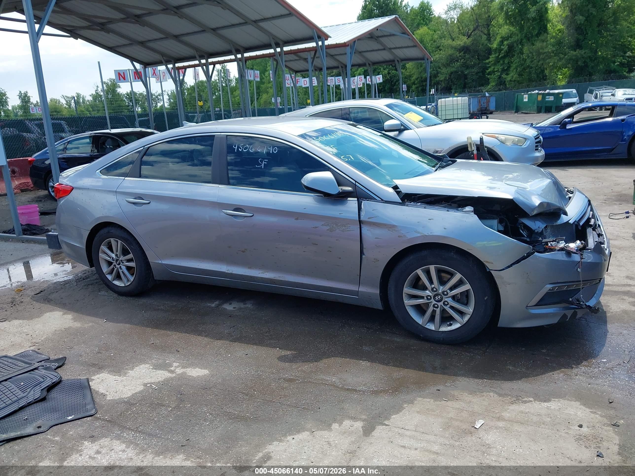 2015 Hyundai Sonata Se Gray vin: 5NPE24AF4FH182985
