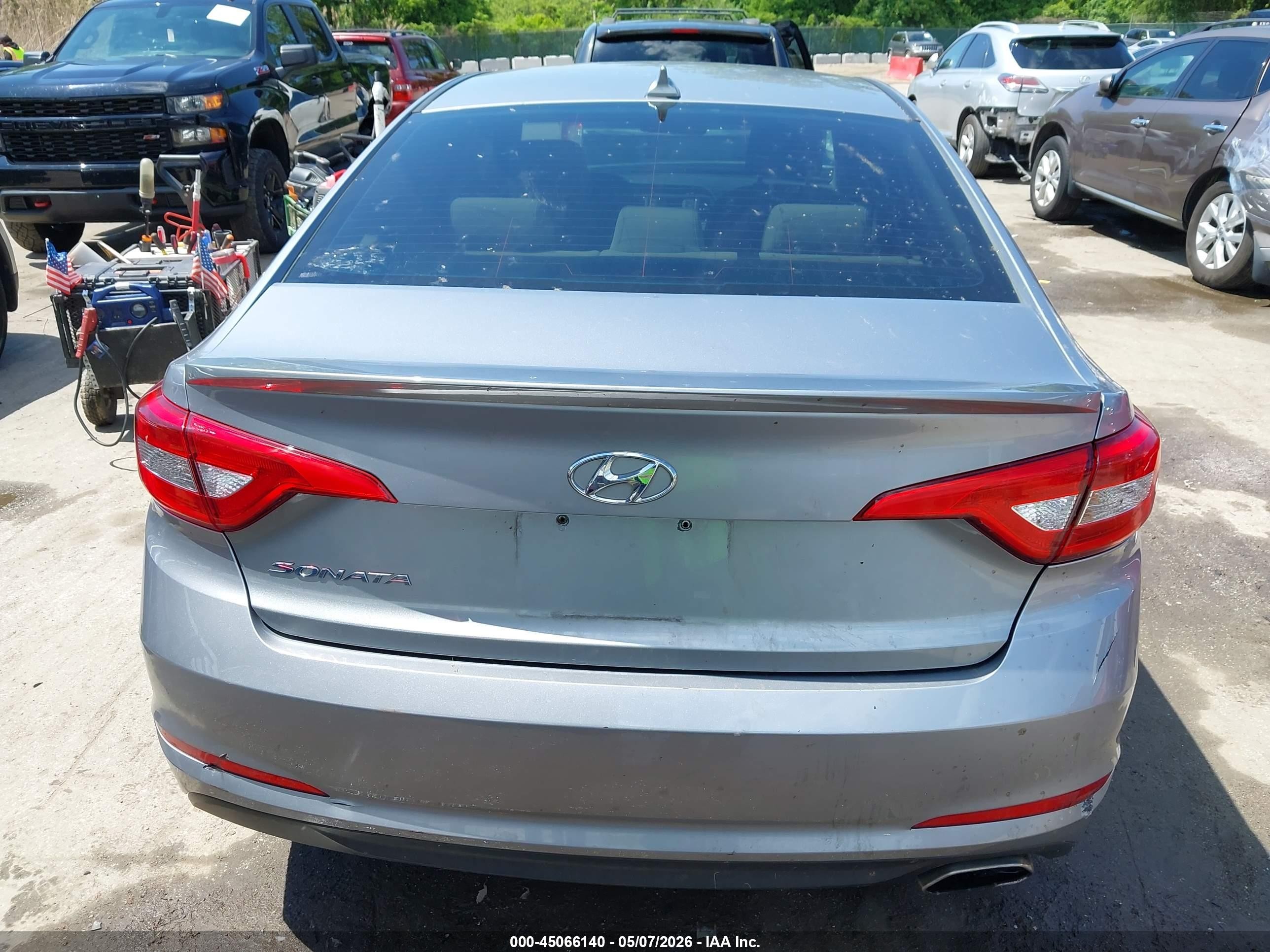 2015 Hyundai Sonata Se Gray vin: 5NPE24AF4FH182985