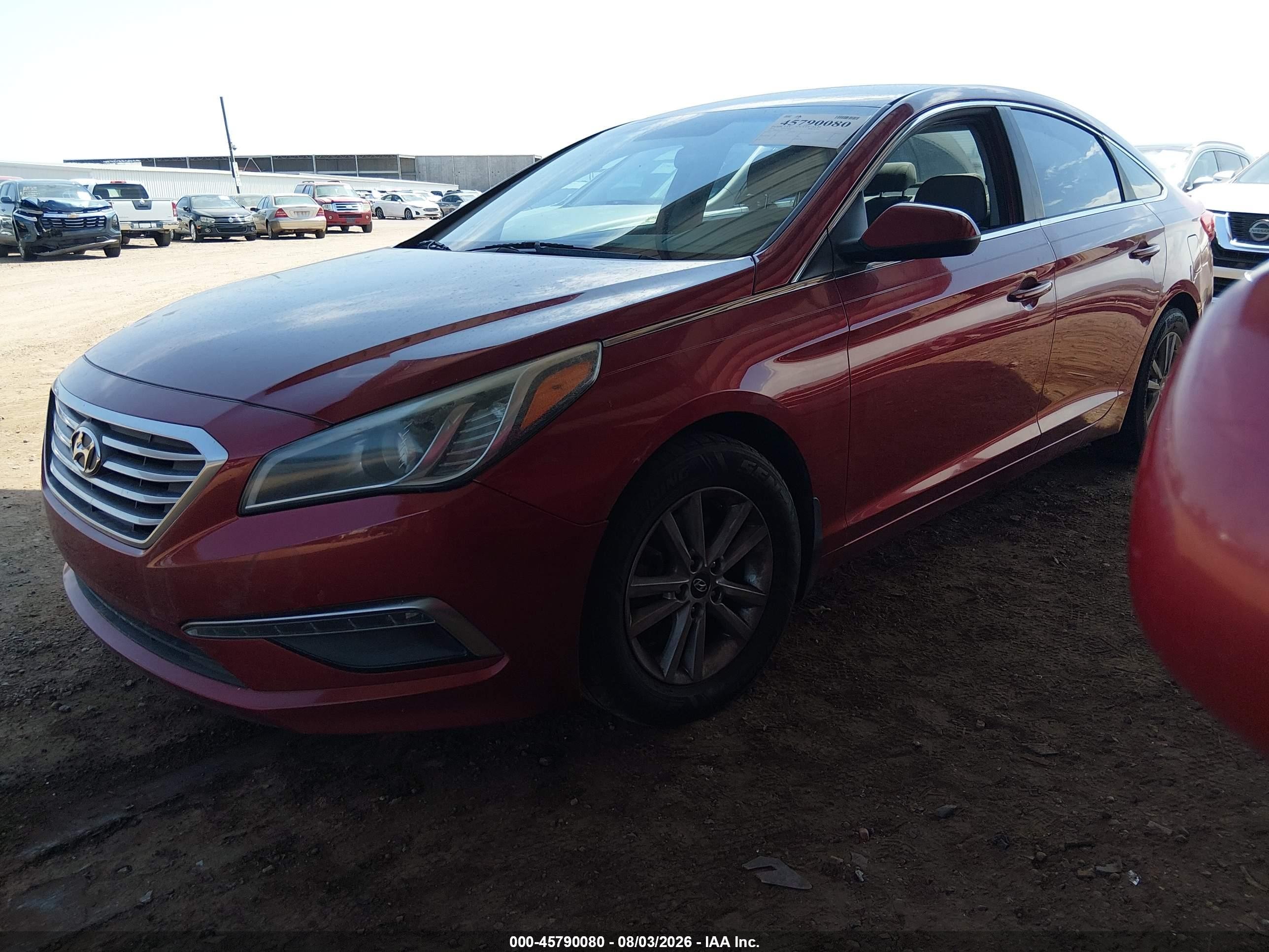 2015 Hyundai Sonata Se Burgundy vin: 5NPE24AF4FH201678