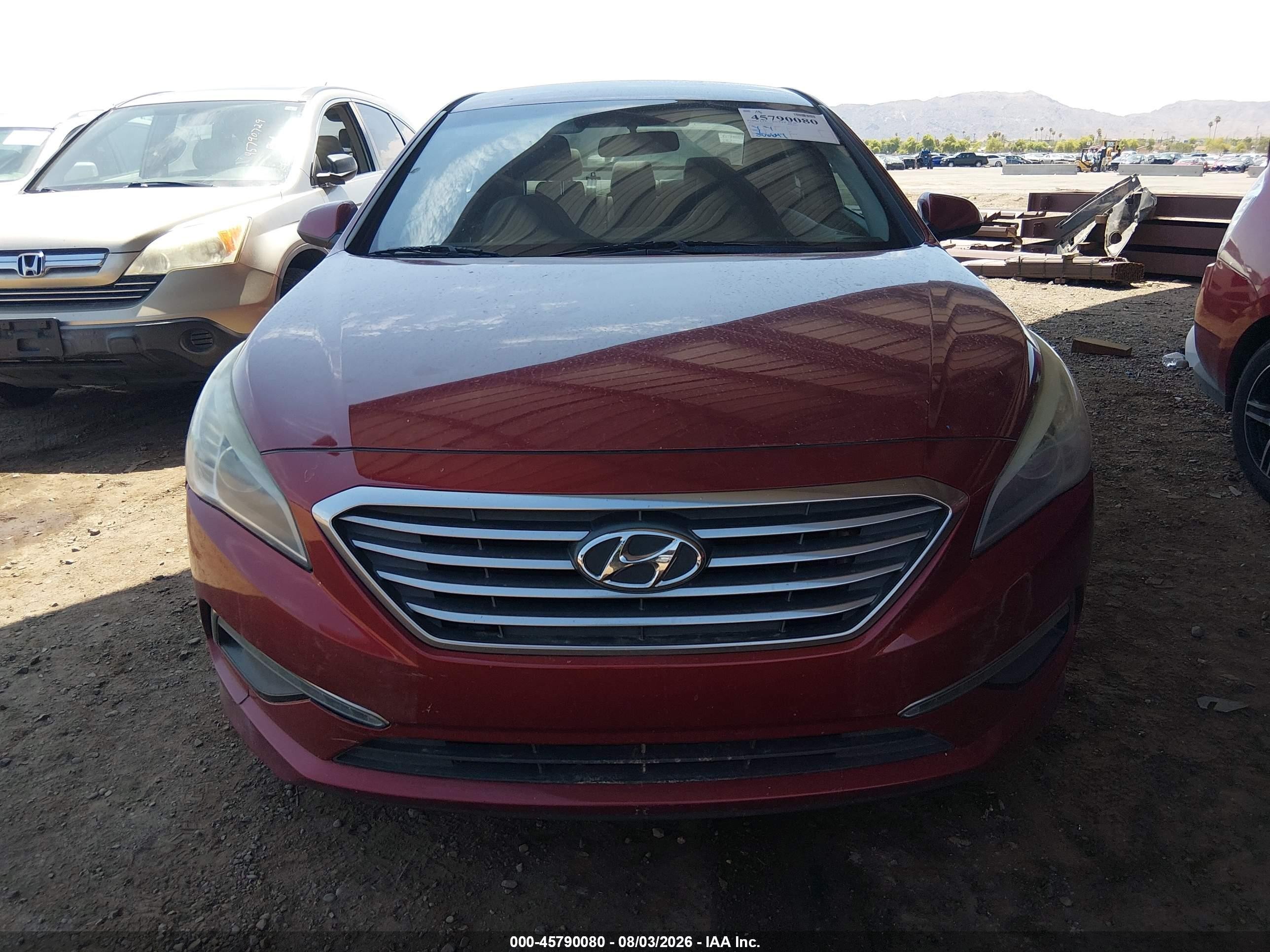 2015 Hyundai Sonata Se Burgundy vin: 5NPE24AF4FH201678