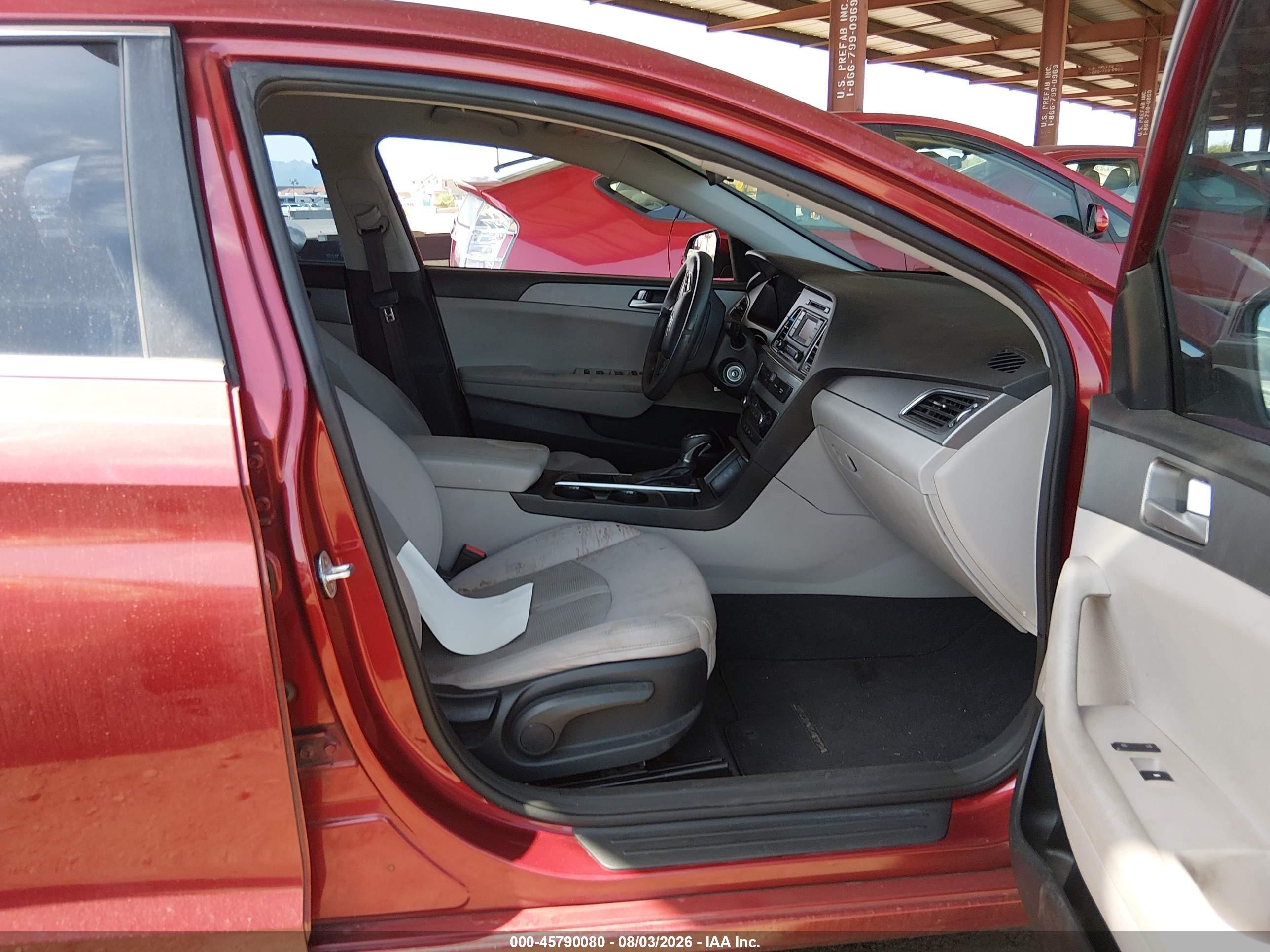 2015 Hyundai Sonata Se Burgundy vin: 5NPE24AF4FH201678