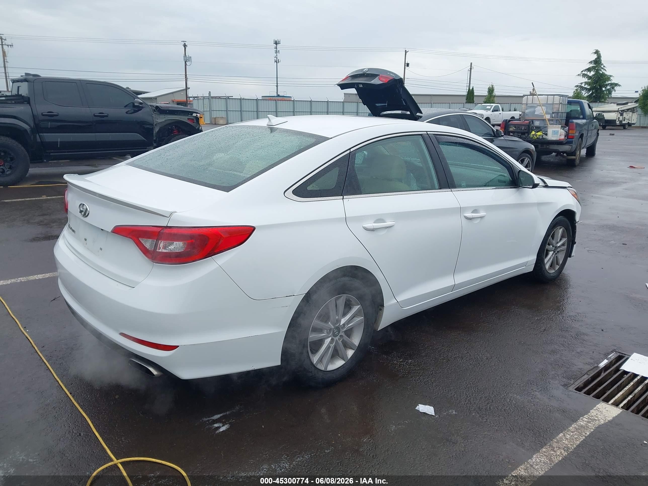 2015 Hyundai Sonata Se White vin: 5NPE24AF4FH220098