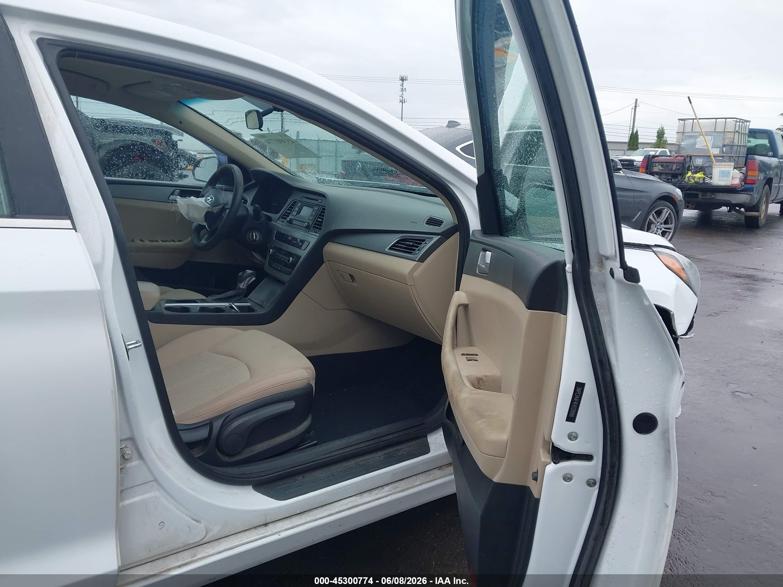 2015 Hyundai Sonata Se White vin: 5NPE24AF4FH220098