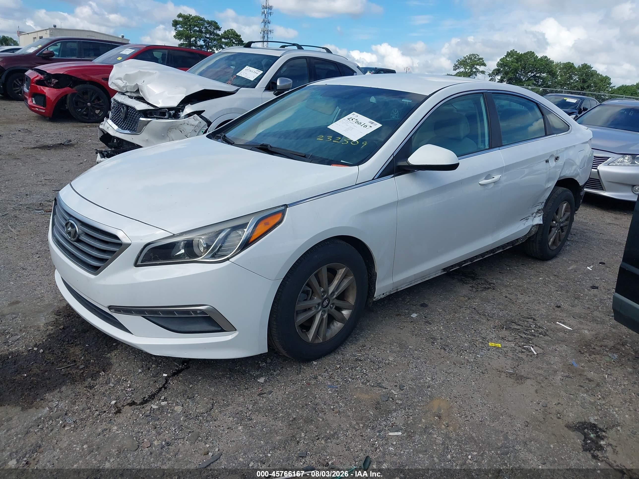 2015 Hyundai Sonata Se Белый vin: 5NPE24AF4FH232509