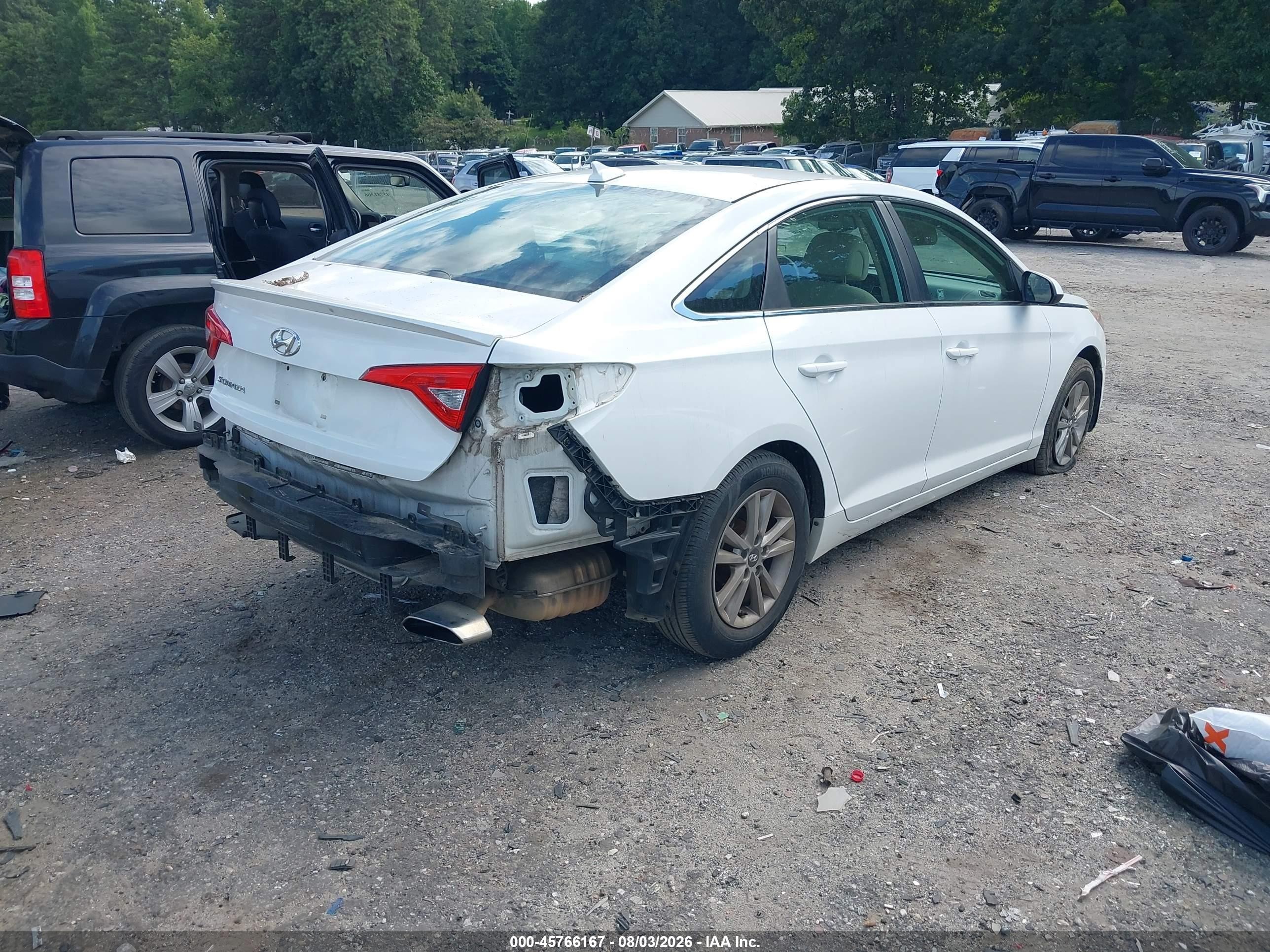2015 Hyundai Sonata Se Белый vin: 5NPE24AF4FH232509