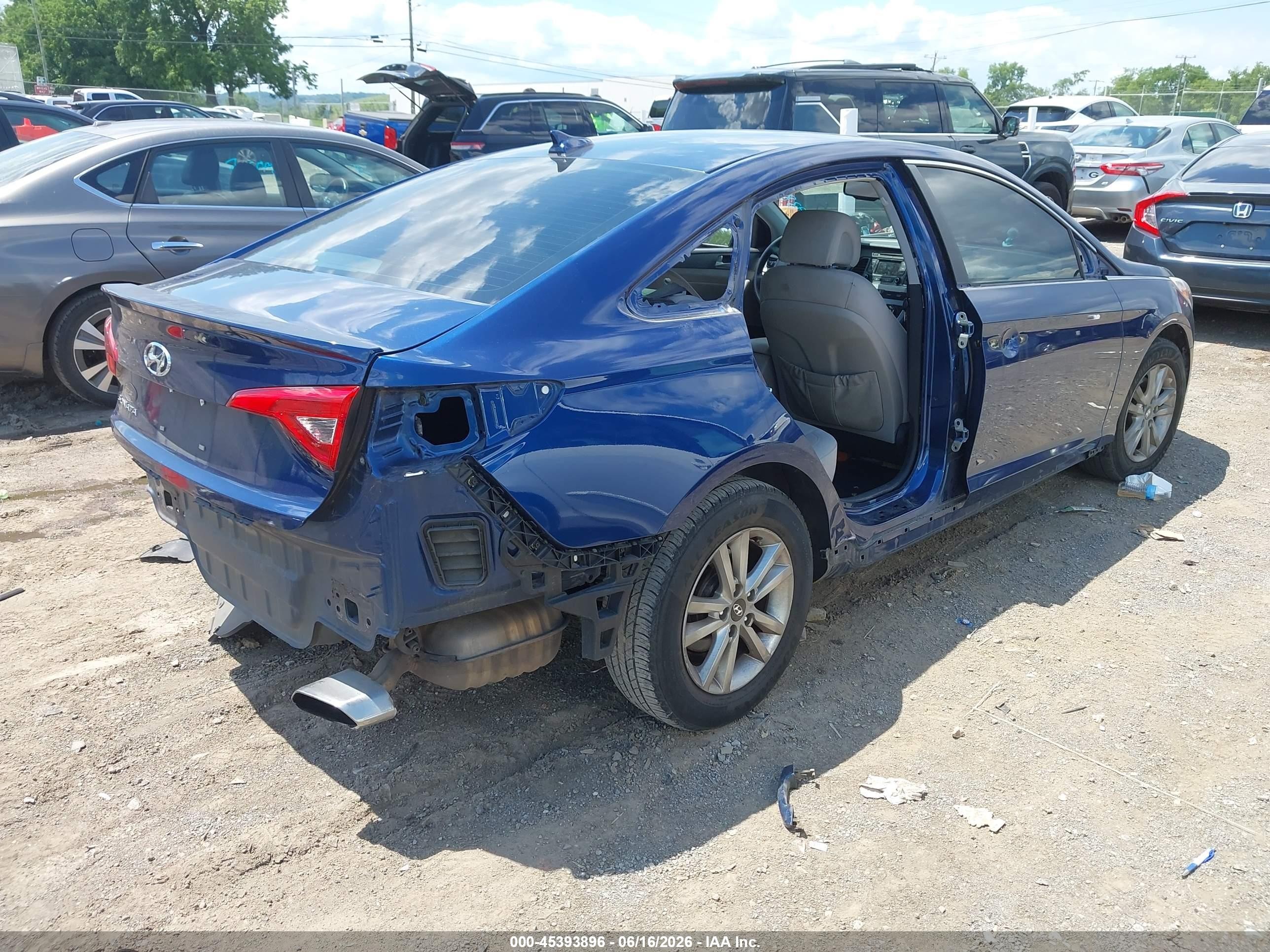 2015 Hyundai Sonata Se Blue vin: 5NPE24AF4FH236804