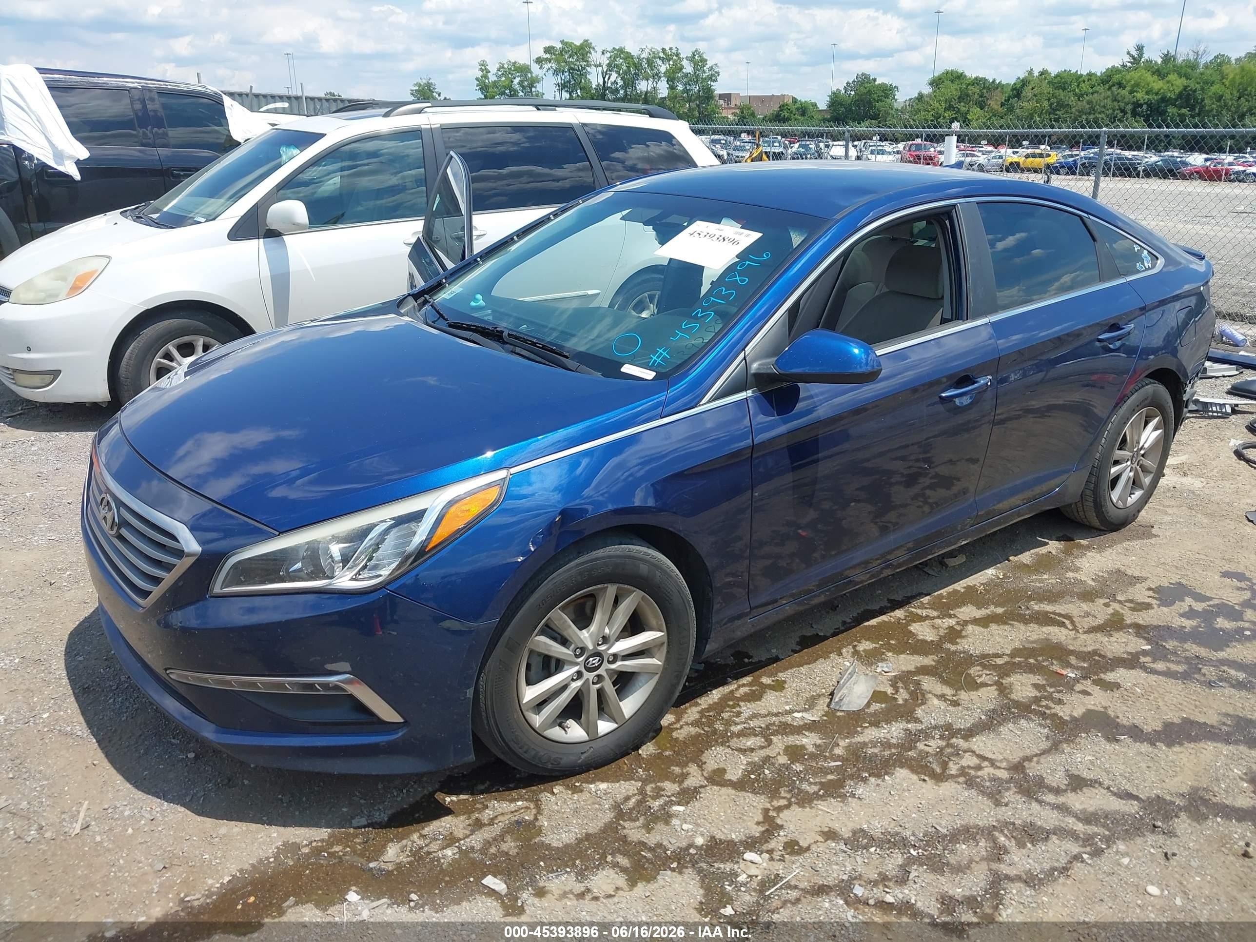 2015 Hyundai Sonata Se Blue vin: 5NPE24AF4FH236804