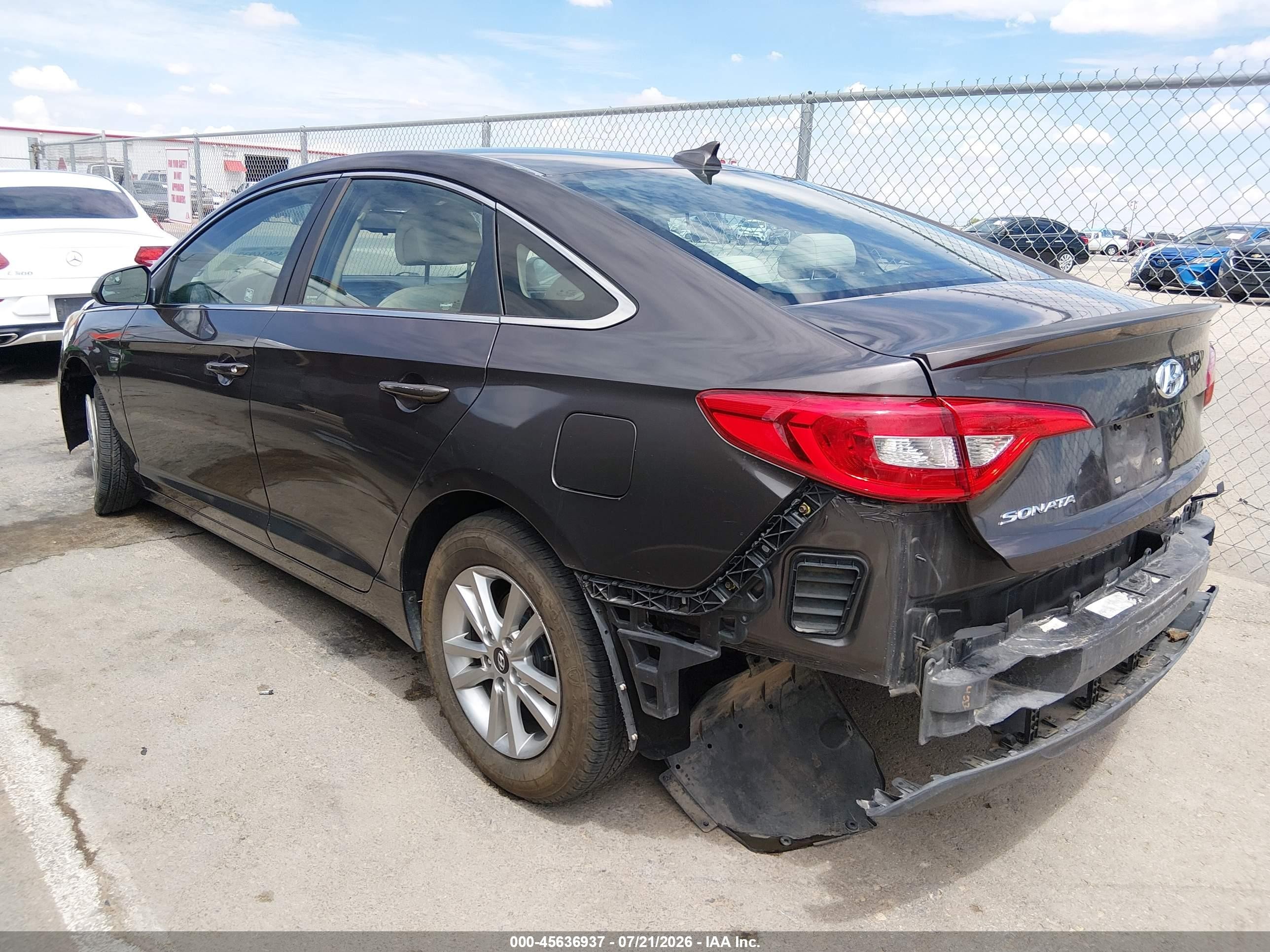 2015 Hyundai Sonata Se Серый vin: 5NPE24AF4FH253800