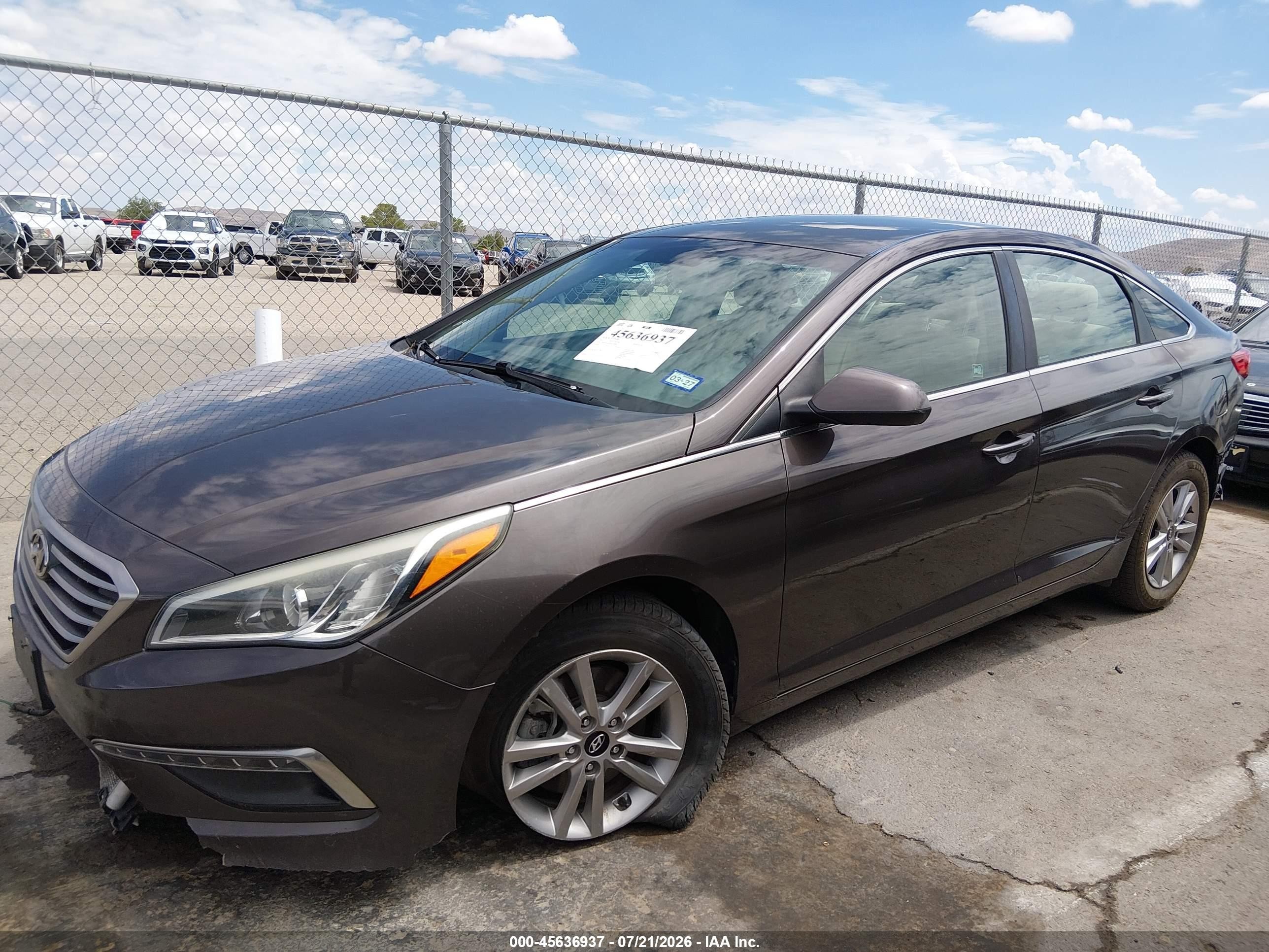 2015 Hyundai Sonata Se Серый vin: 5NPE24AF4FH253800