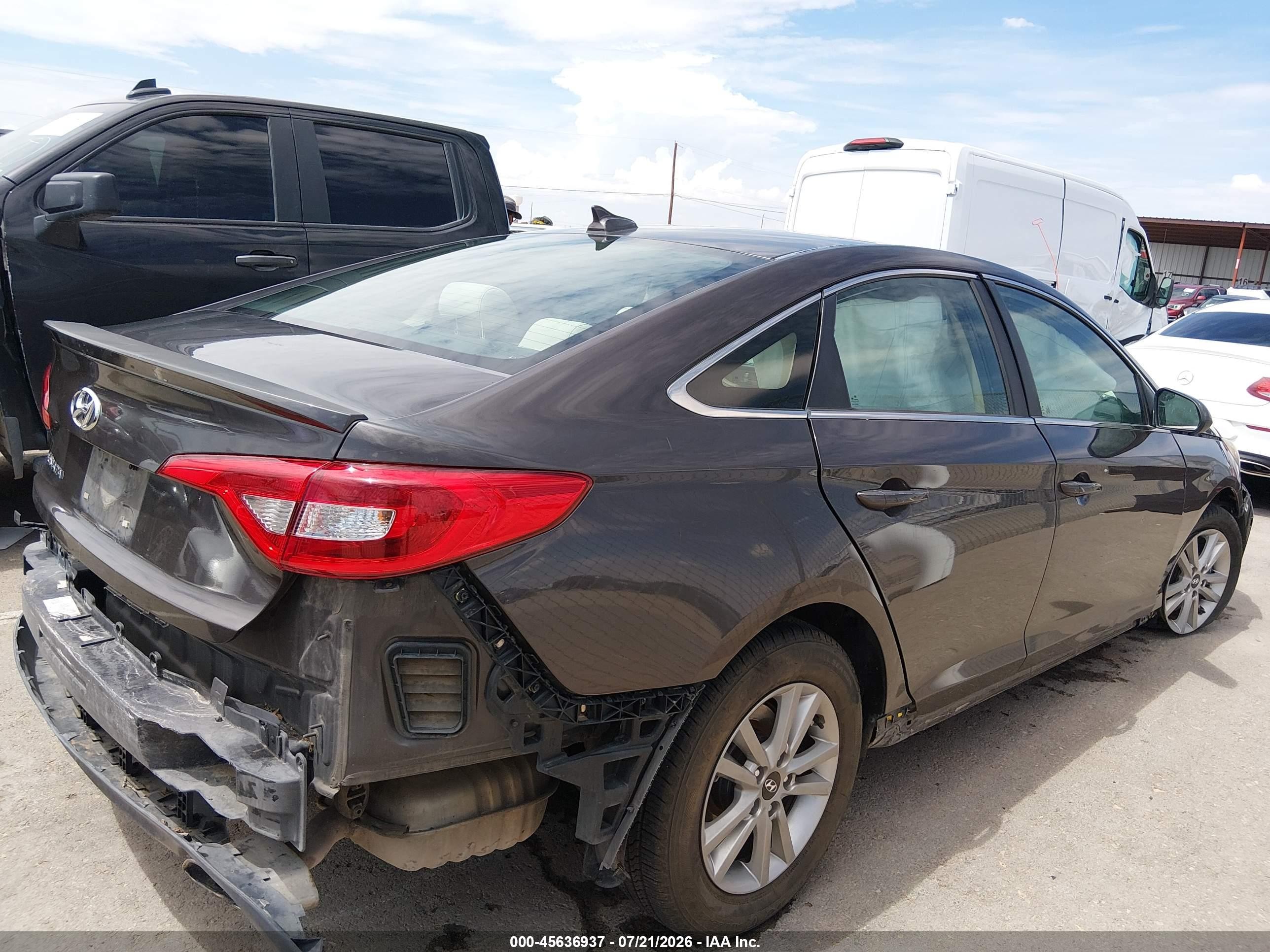2015 Hyundai Sonata Se Серый vin: 5NPE24AF4FH253800