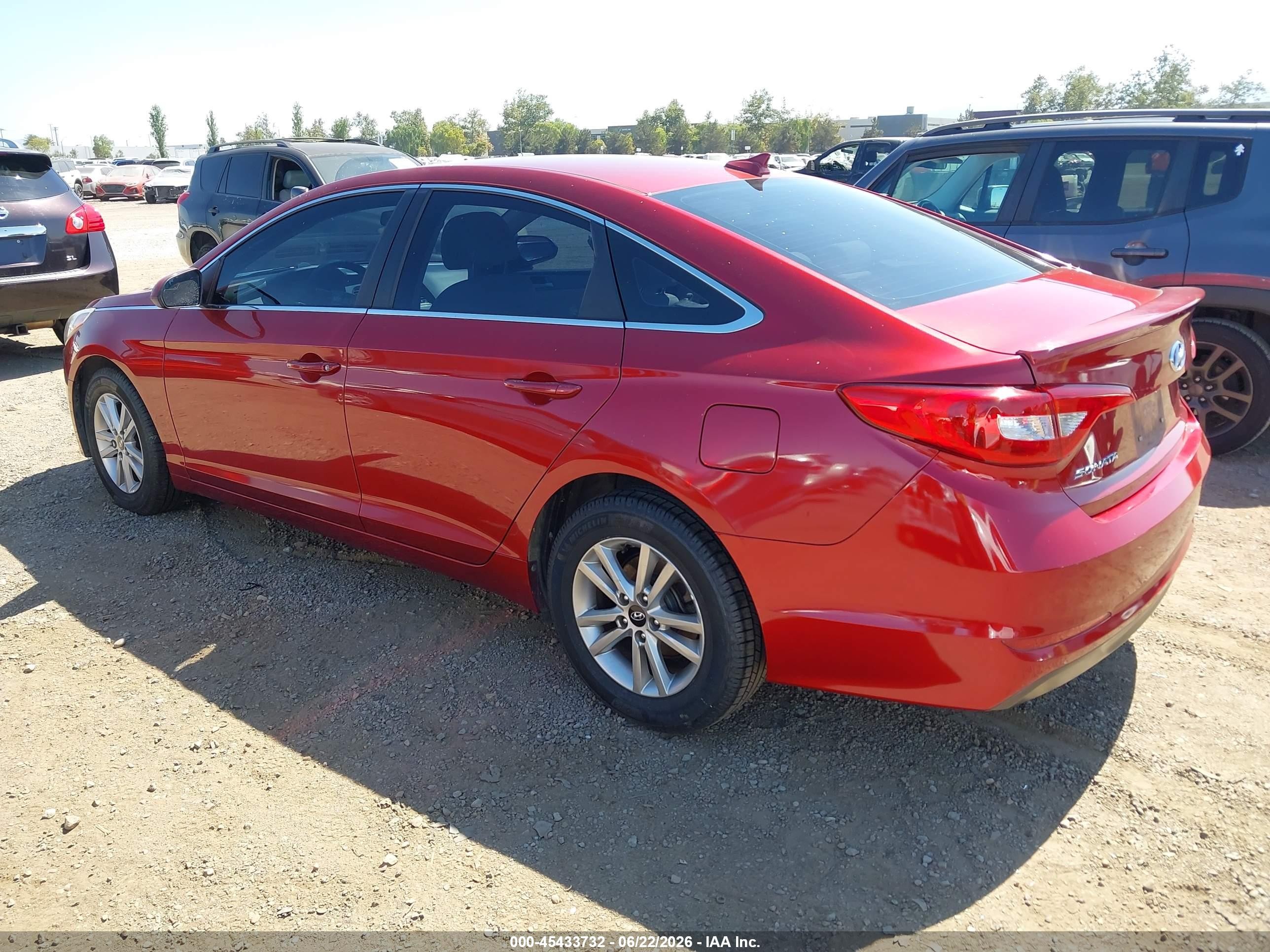 2015 Hyundai Sonata Se Red vin: 5NPE24AF4FH255837