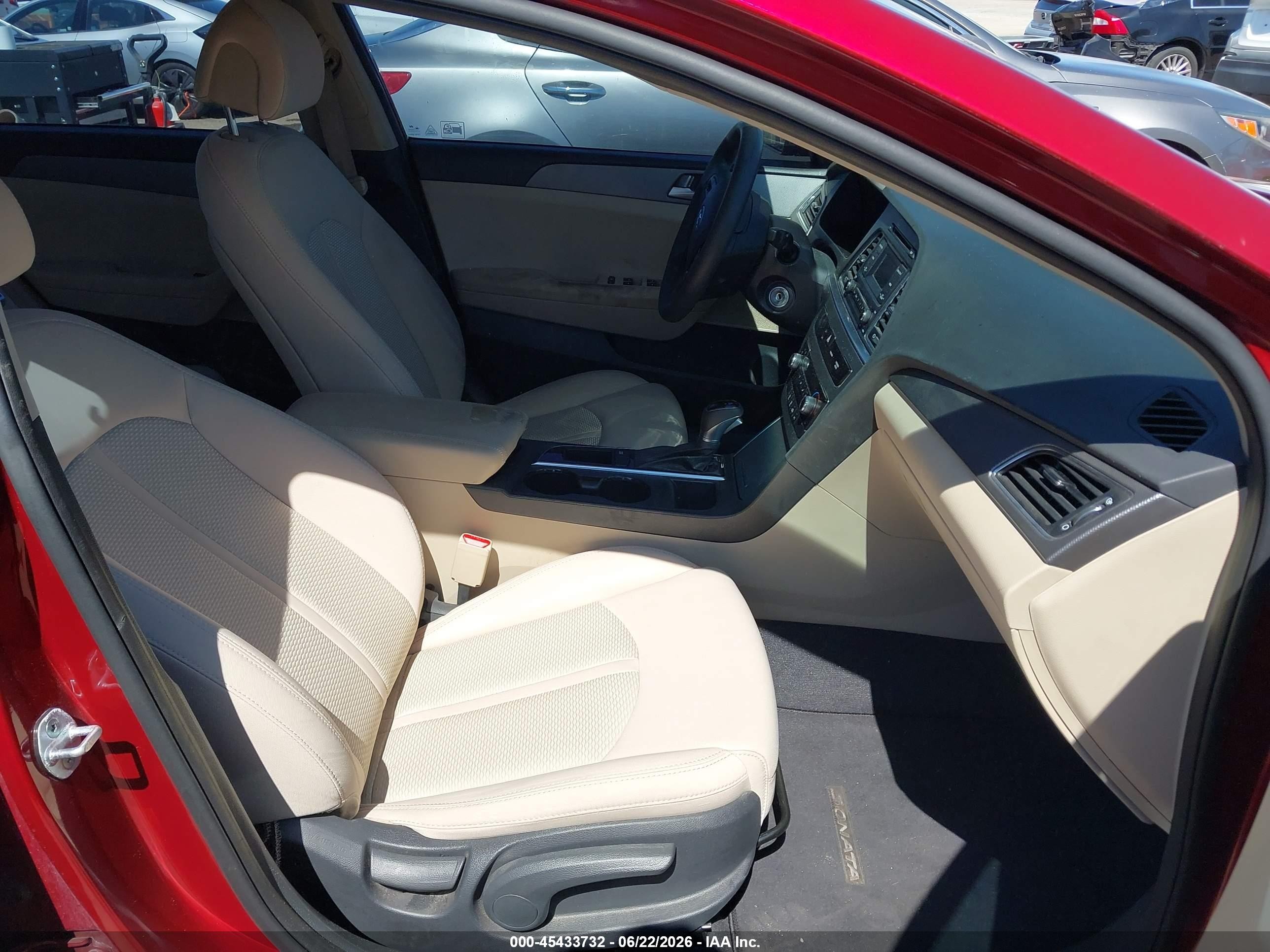 2015 Hyundai Sonata Se Red vin: 5NPE24AF4FH255837