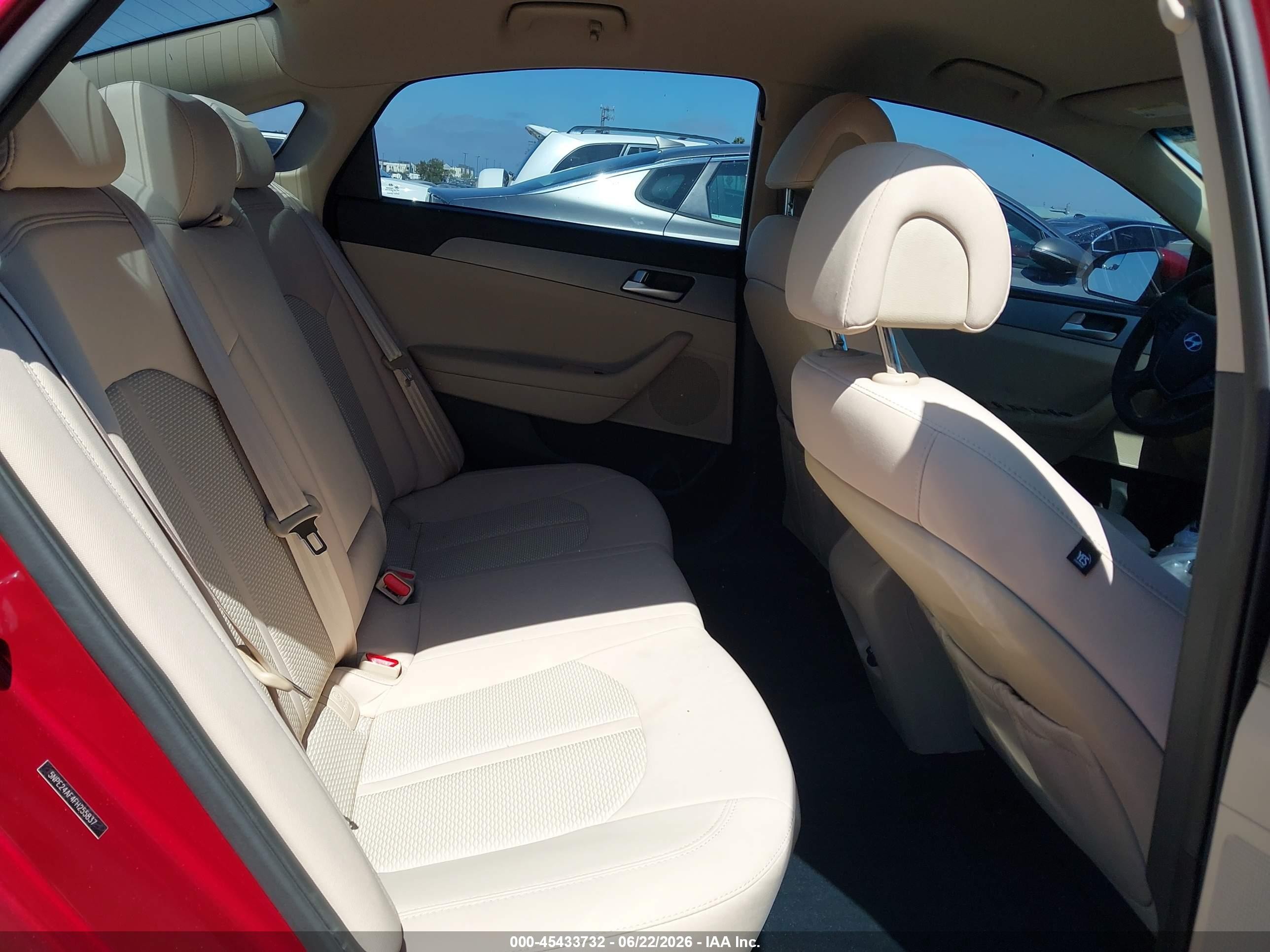 2015 Hyundai Sonata Se Red vin: 5NPE24AF4FH255837