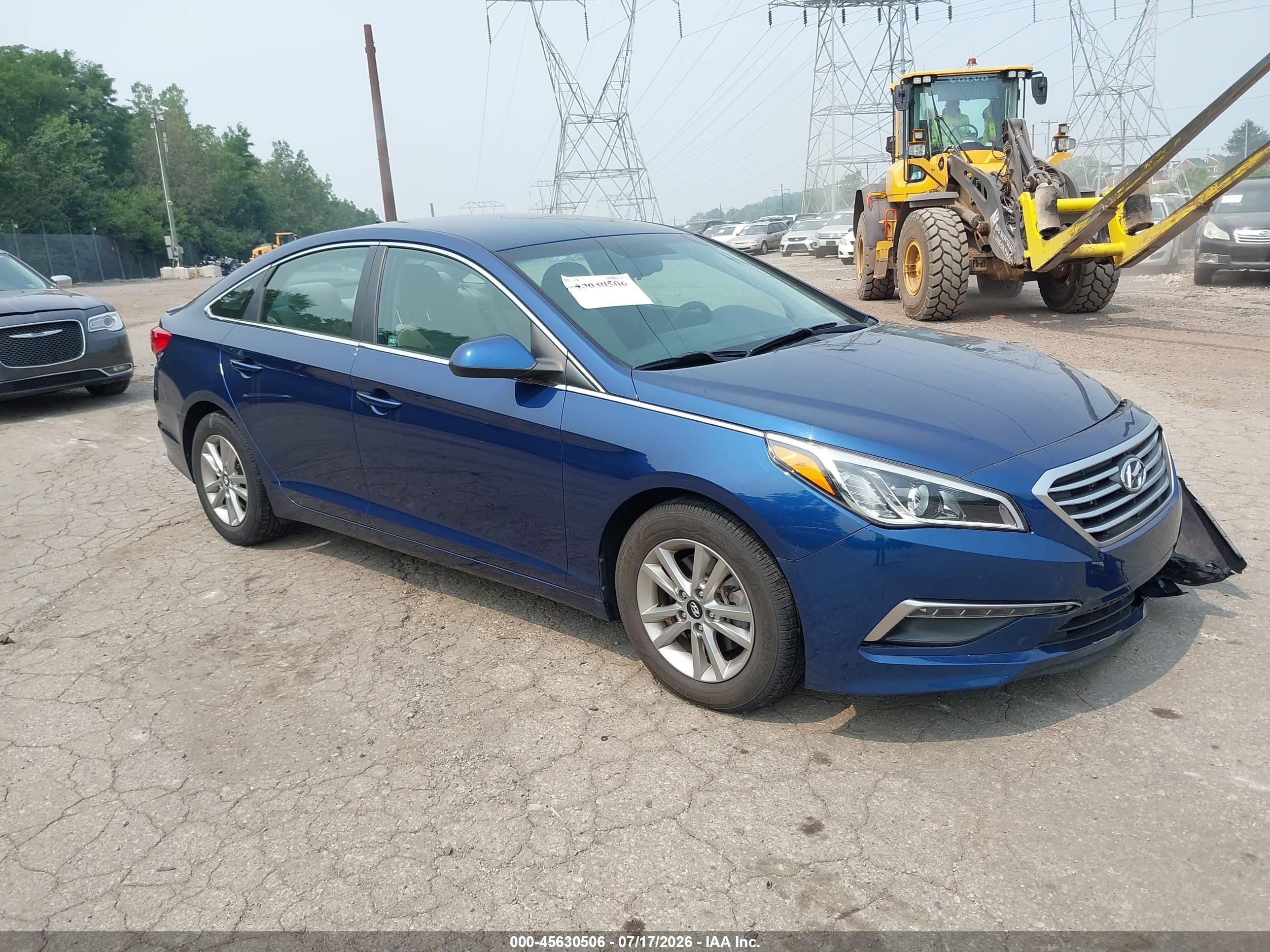 2015 Hyundai Sonata Se Синий vin: 5NPE24AF4FH256745