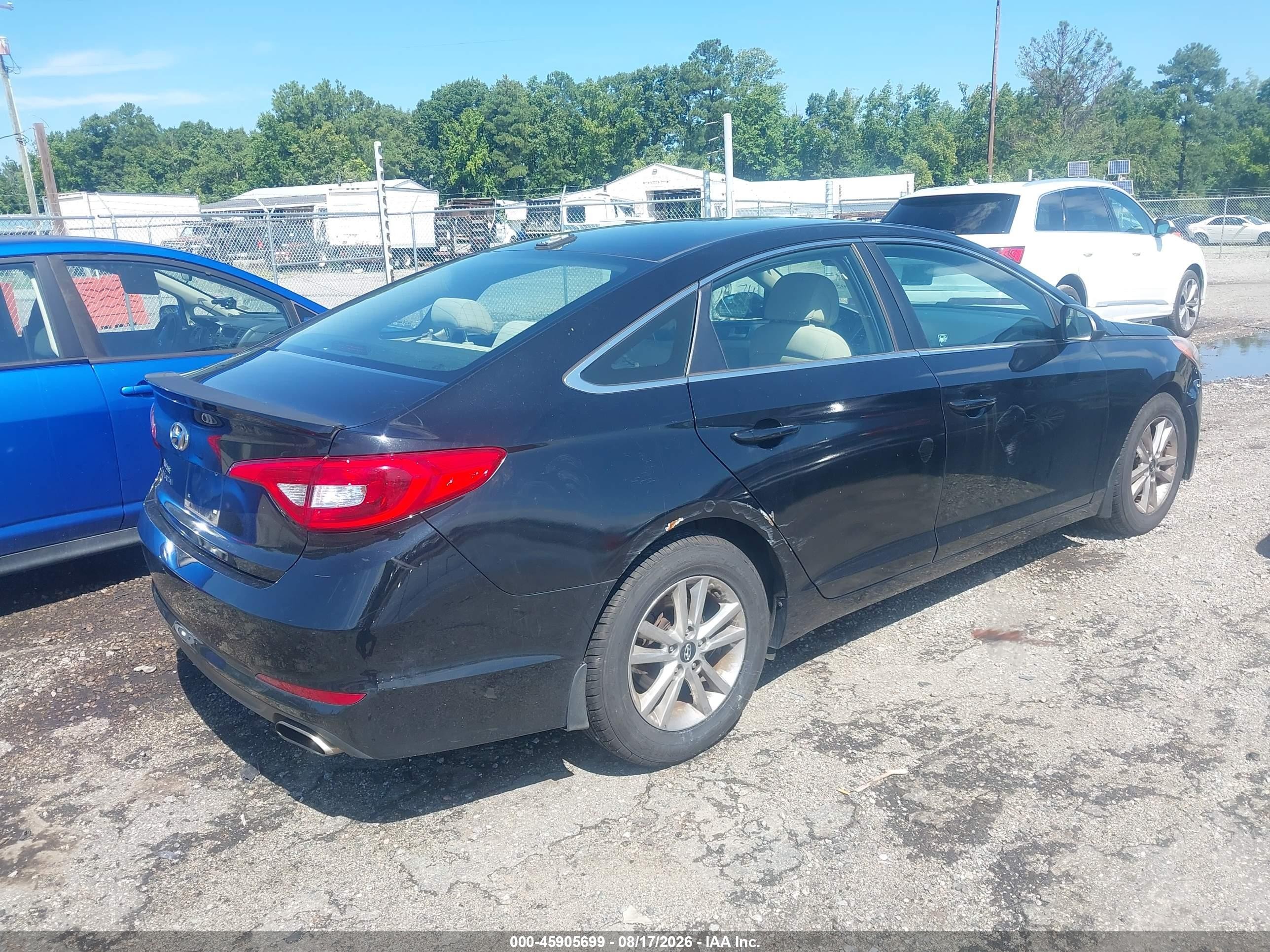 2016 Hyundai Sonata Se Black vin: 5NPE24AF4GH346527