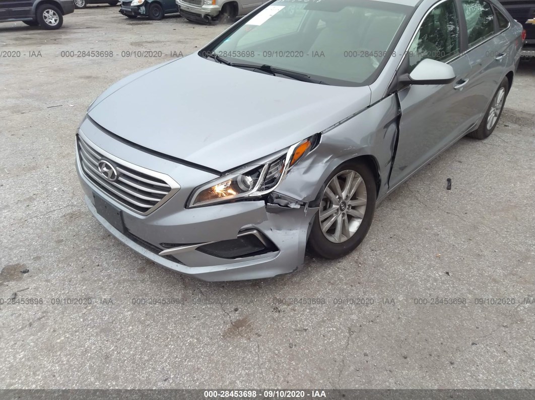 2016 Hyundai Sonata 2.4l Se Gray vin: 5NPE24AF4GH351422
