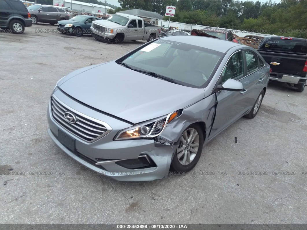 2016 Hyundai Sonata 2.4l Se Gray vin: 5NPE24AF4GH351422