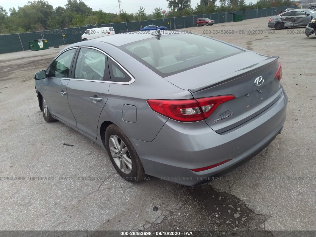 2016 Hyundai Sonata 2.4l Se Gray vin: 5NPE24AF4GH351422