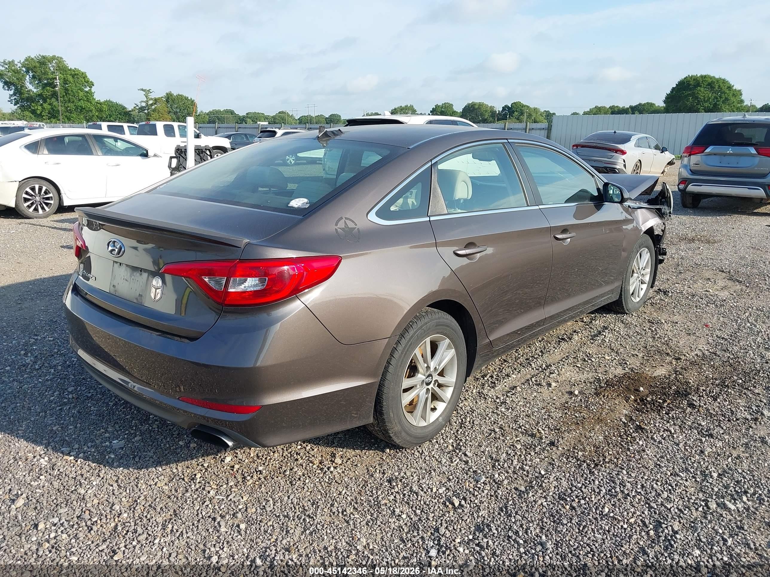 2016 Hyundai Sonata Se Brown vin: 5NPE24AF4GH366065