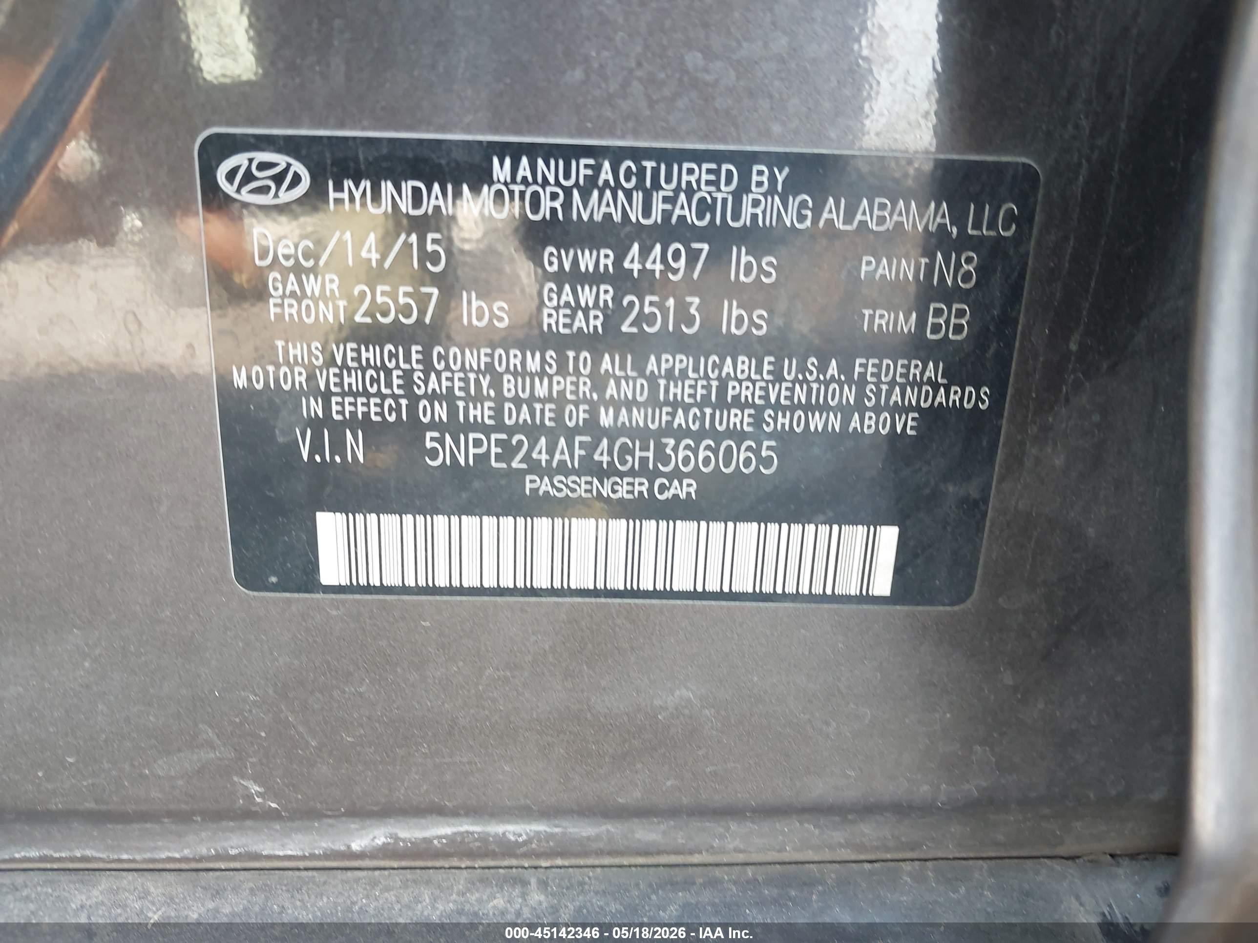 2016 Hyundai Sonata Se Brown vin: 5NPE24AF4GH366065