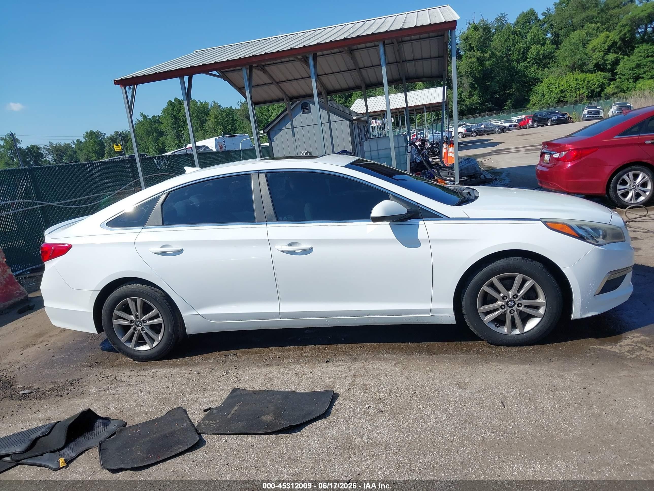 2015 Hyundai Sonata Se White vin: 5NPE24AF5FH009363