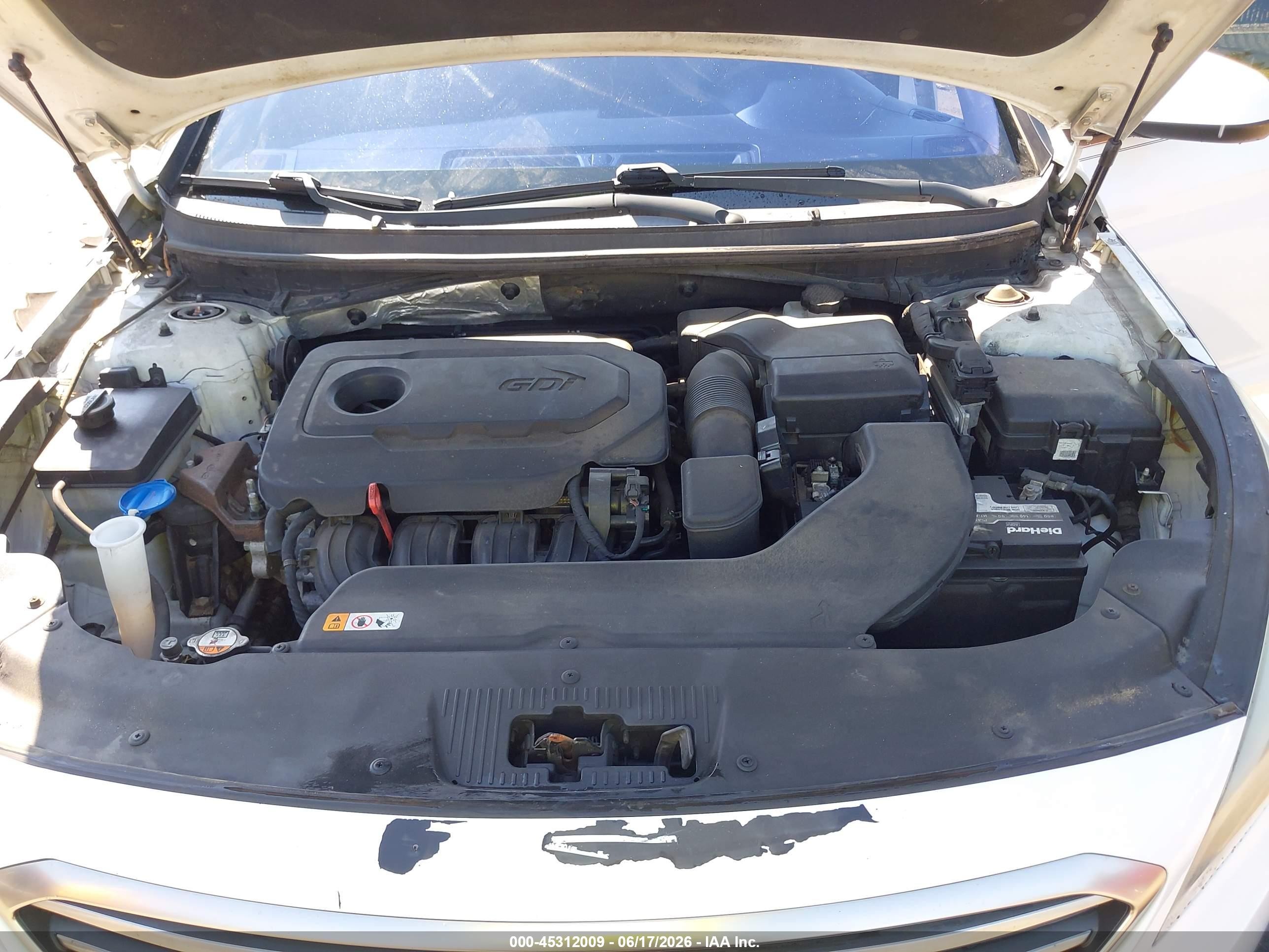2015 Hyundai Sonata Se White vin: 5NPE24AF5FH009363