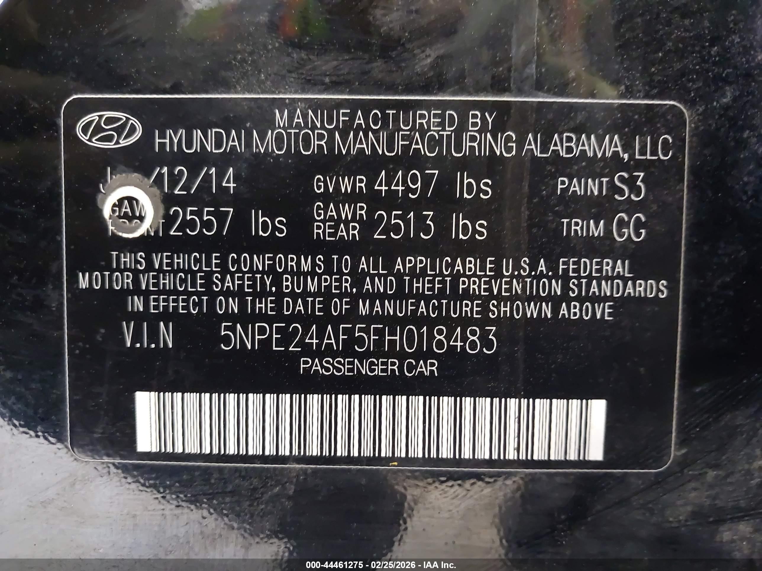 2015 Hyundai Sonata Se Black vin: 5NPE24AF5FH018483