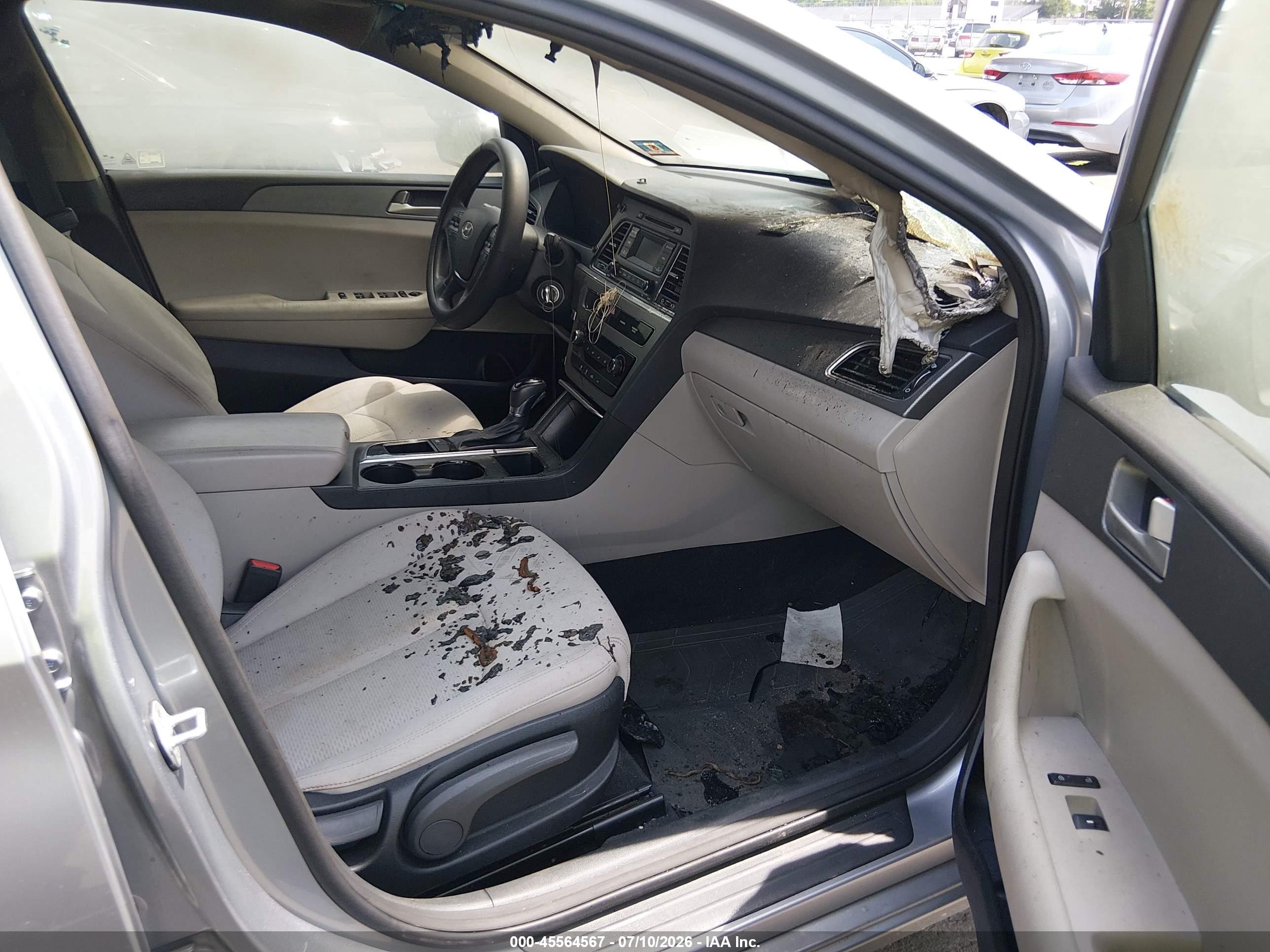2015 Hyundai Sonata Se Gray vin: 5NPE24AF5FH030780