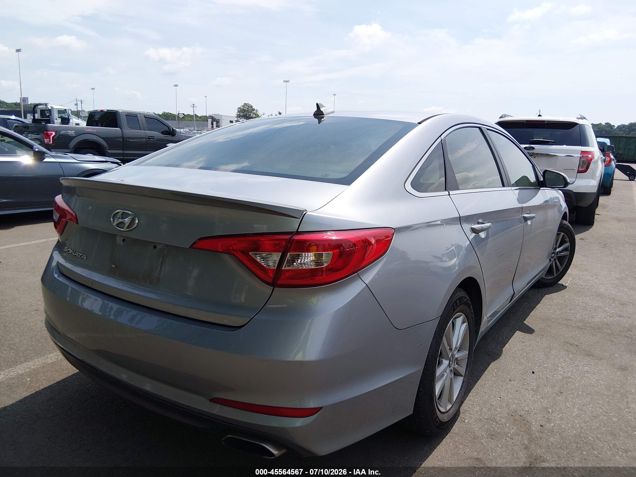 2015 Hyundai Sonata Se Gray vin: 5NPE24AF5FH030780
