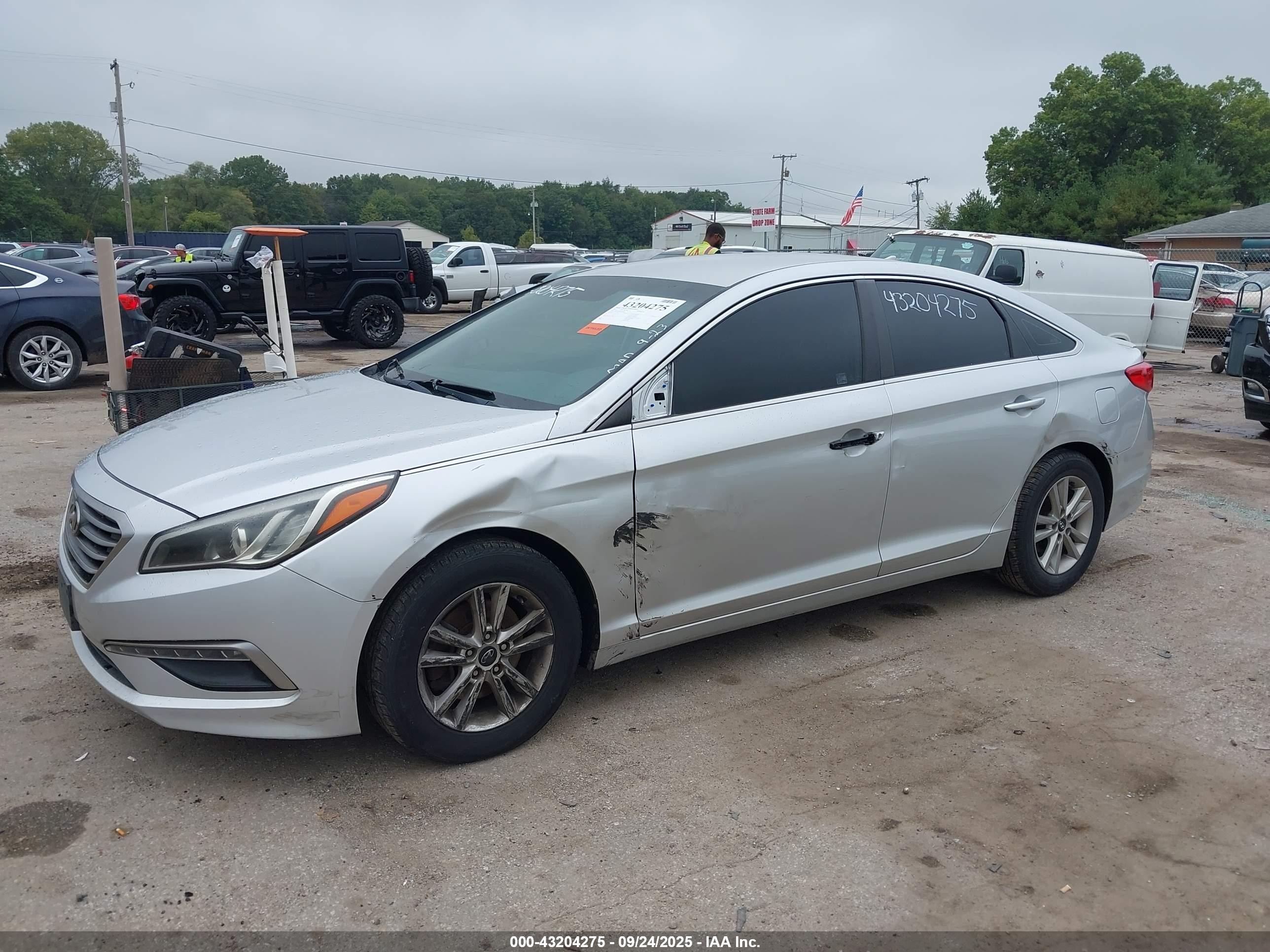 2015 Hyundai Sonata Se Silver vin: 5NPE24AF5FH054867