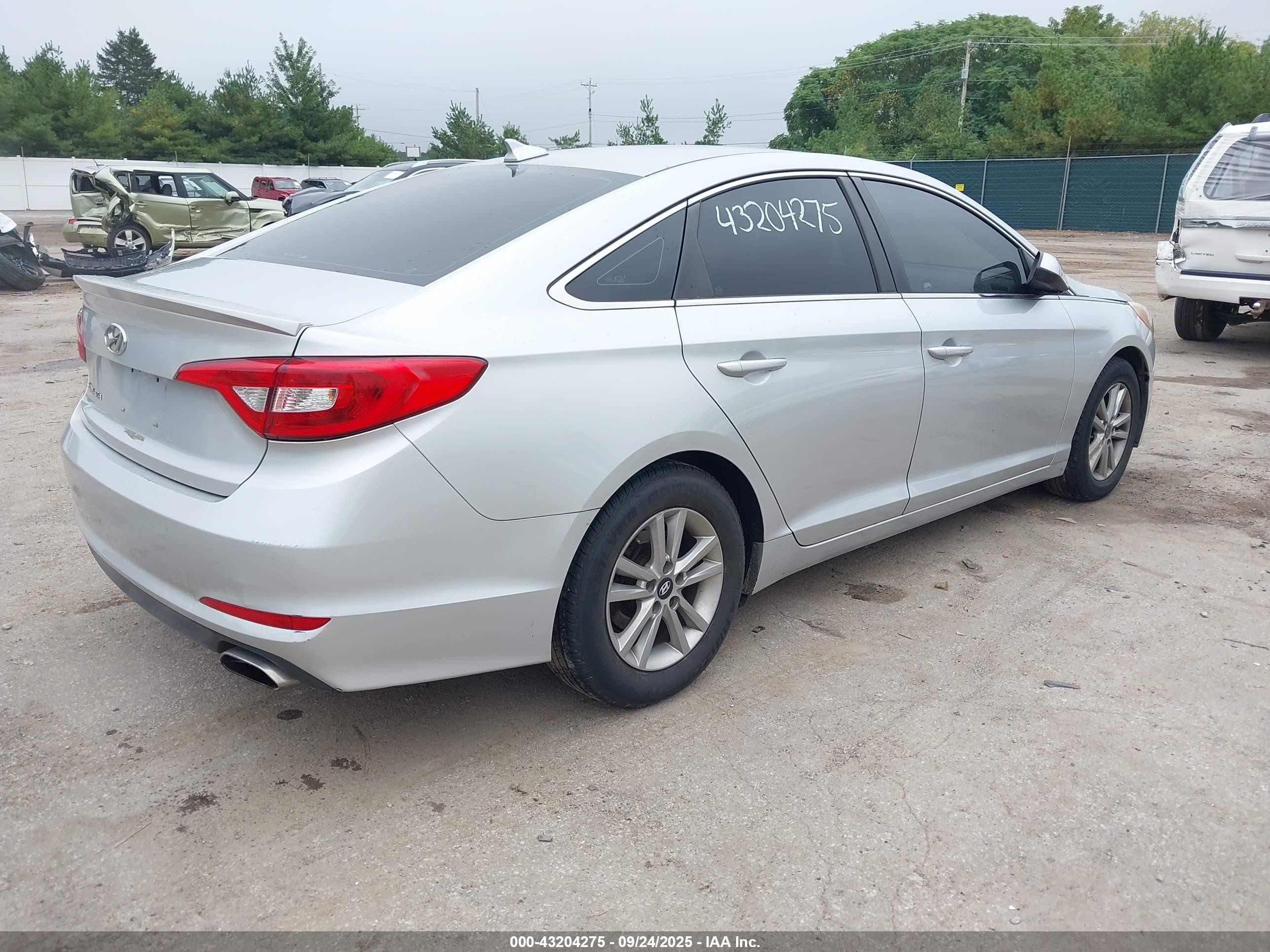 2015 Hyundai Sonata Se Silver vin: 5NPE24AF5FH054867