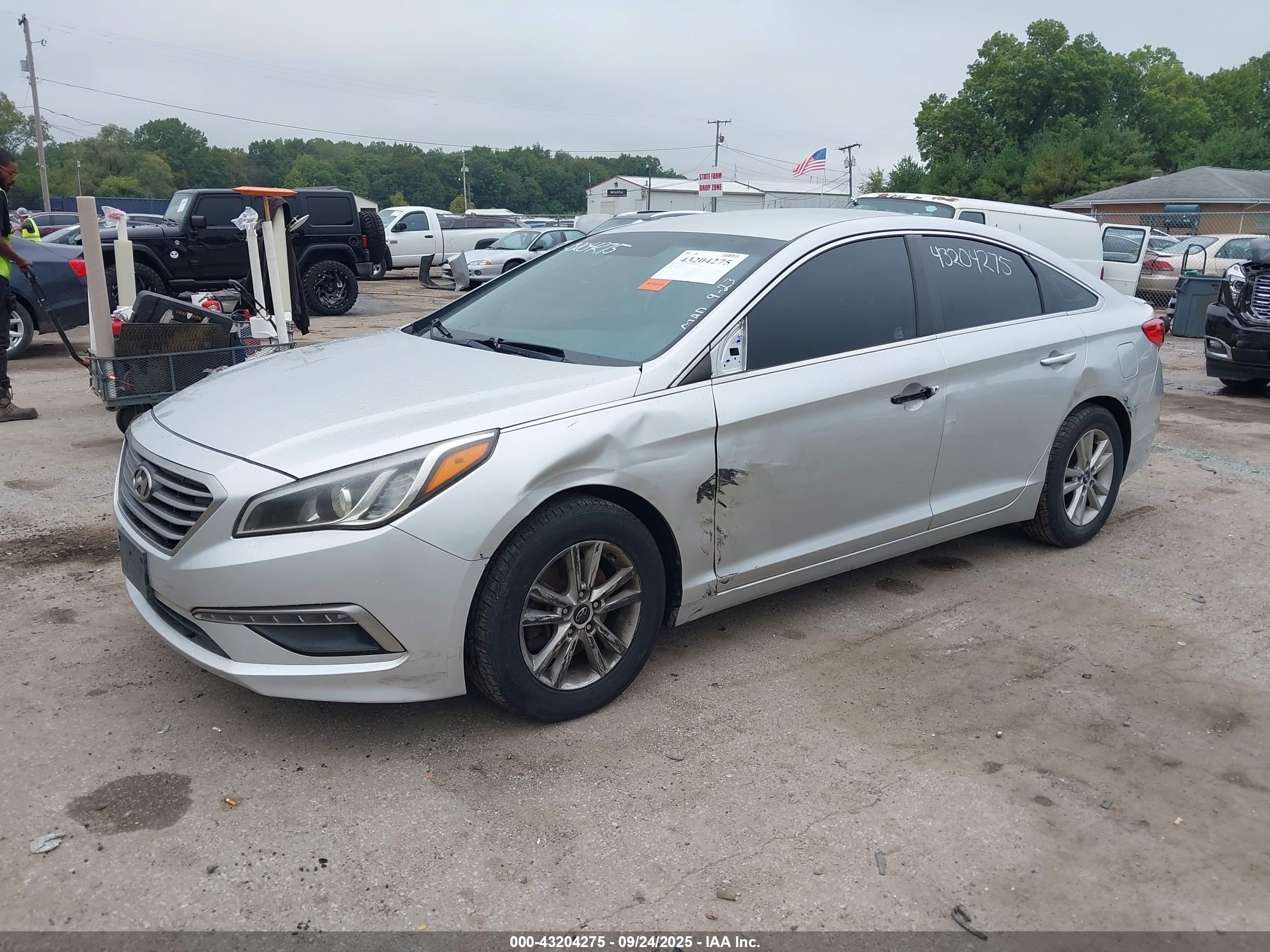 2015 Hyundai Sonata Se Silver vin: 5NPE24AF5FH054867