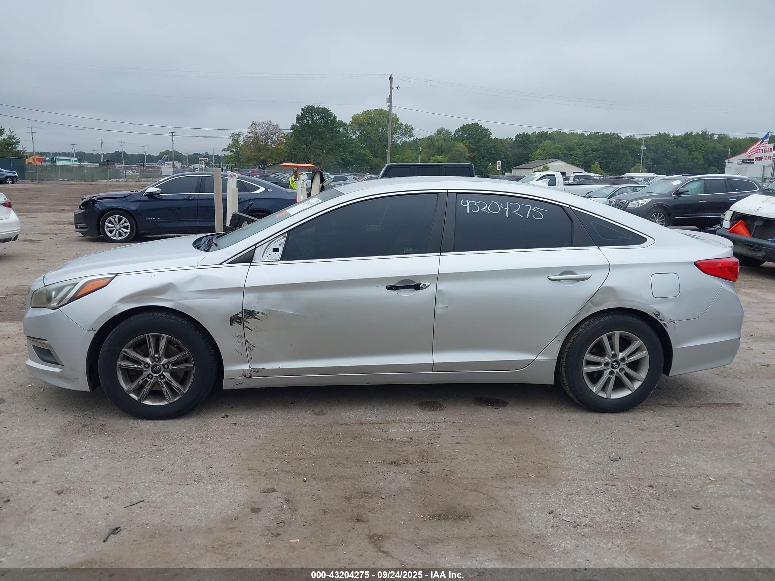 2015 Hyundai Sonata Se Silver vin: 5NPE24AF5FH054867