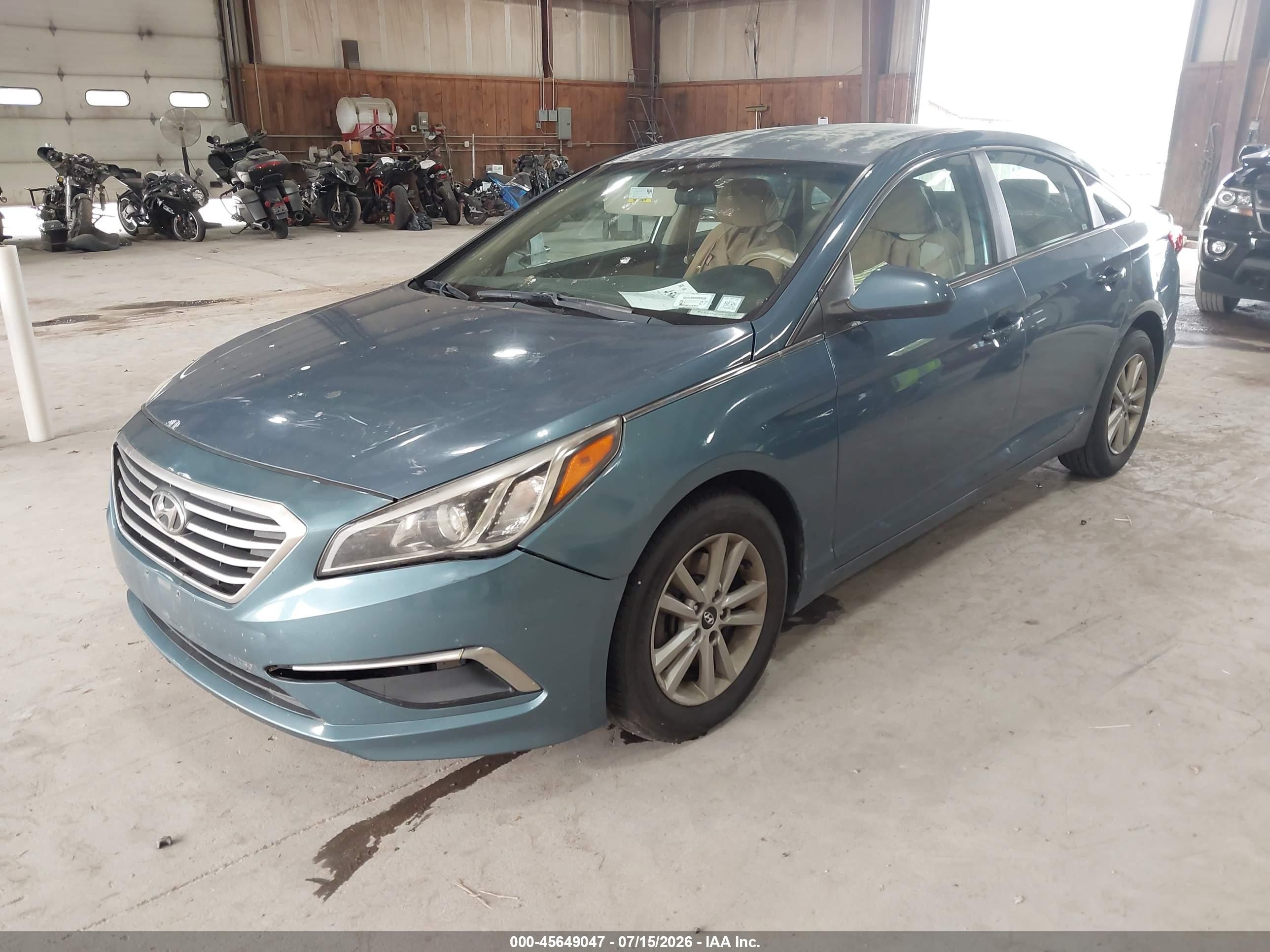 2015 Hyundai Sonata Se Blue vin: 5NPE24AF5FH080093